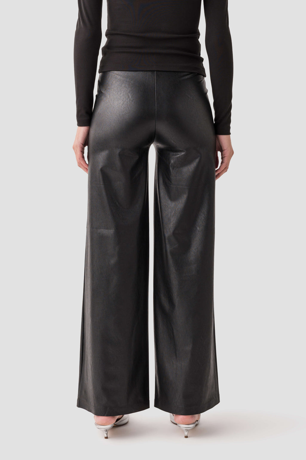 RD Style Wide Leg Leather Leggings