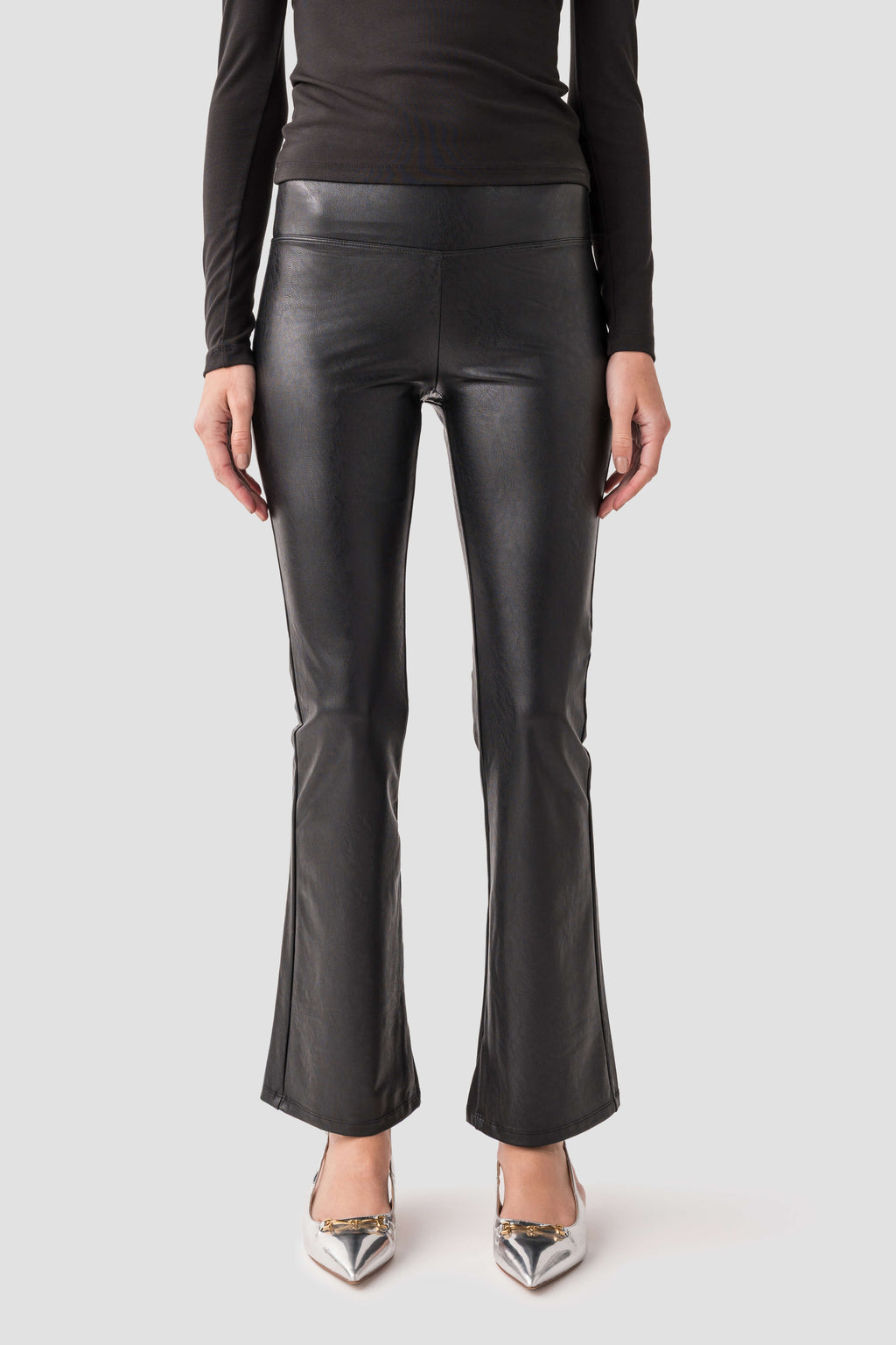 Rd Style Faux Leather Flare Leggings
