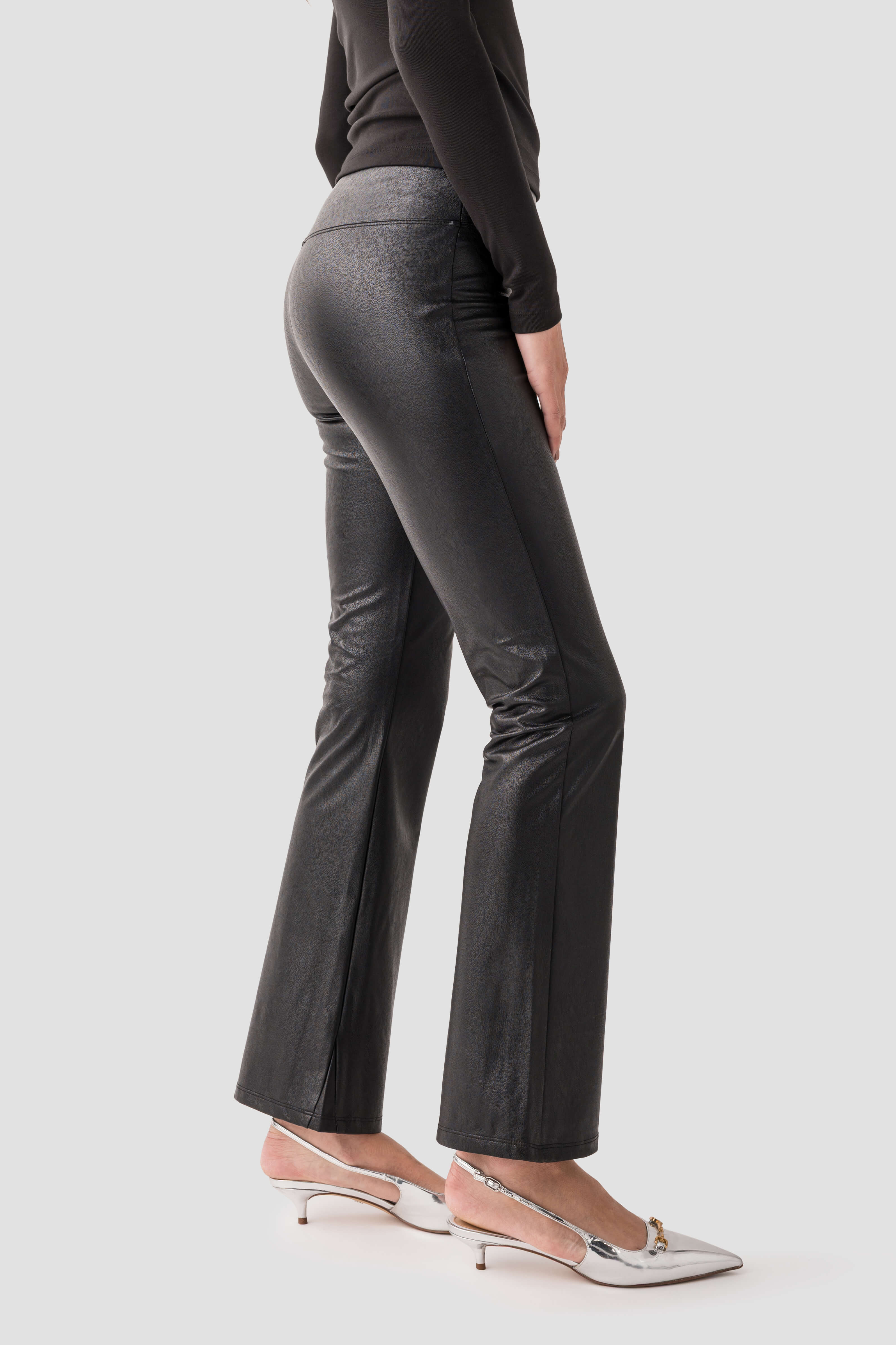 Rd Style Faux Leather Flare Leggings