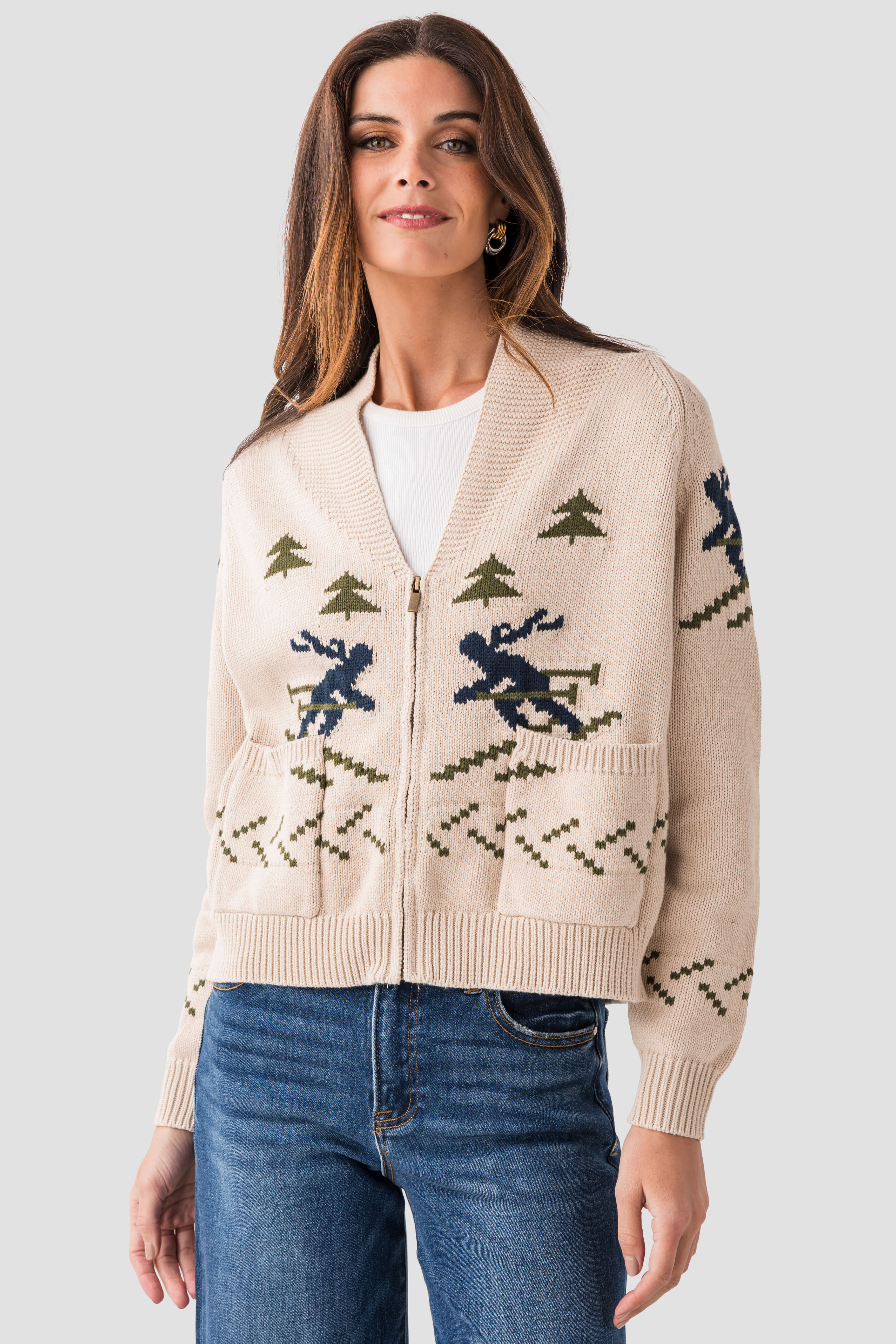 Pink Pineapple Skier Cardigan
