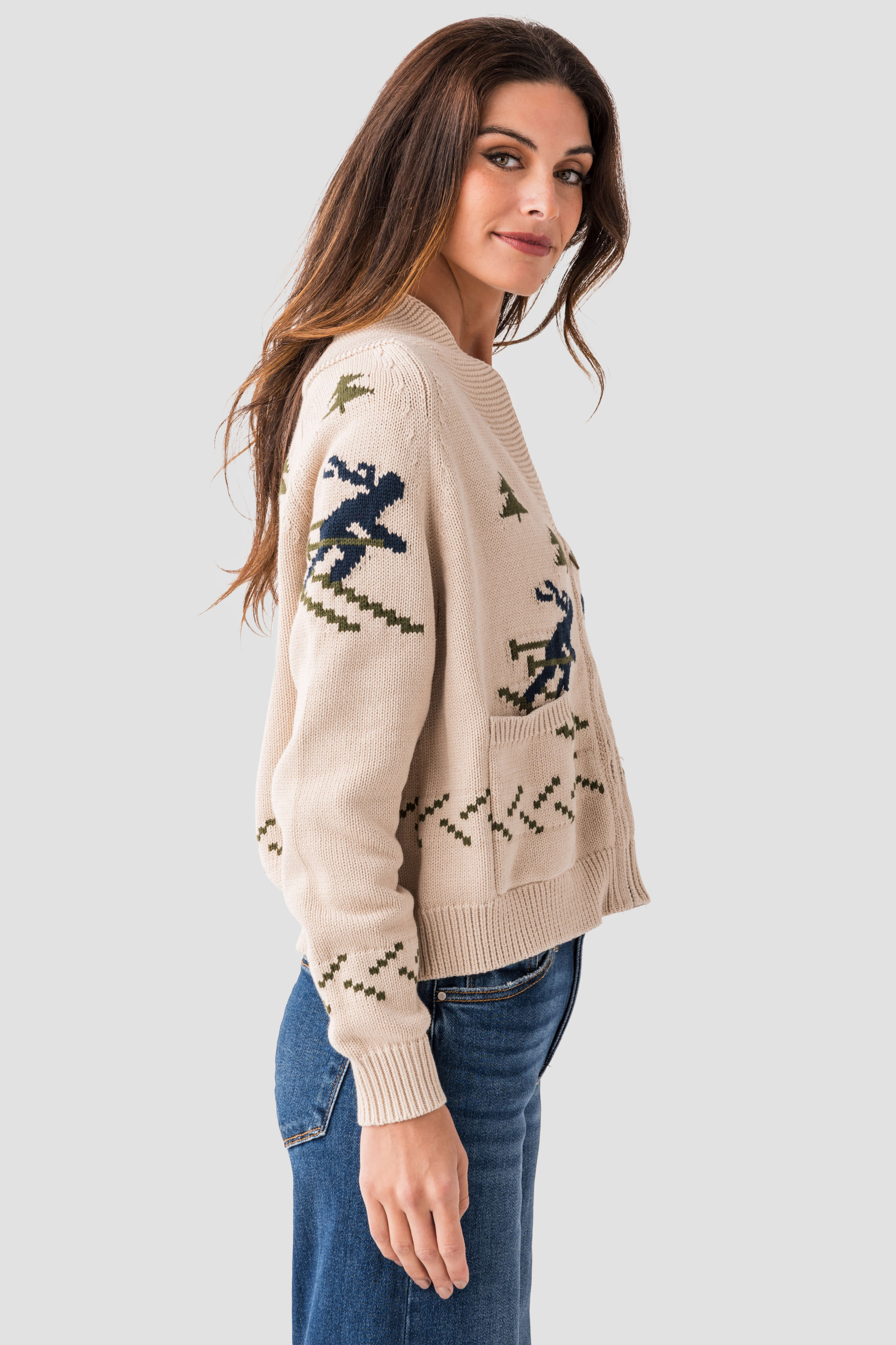Pink Pineapple Skier Cardigan
