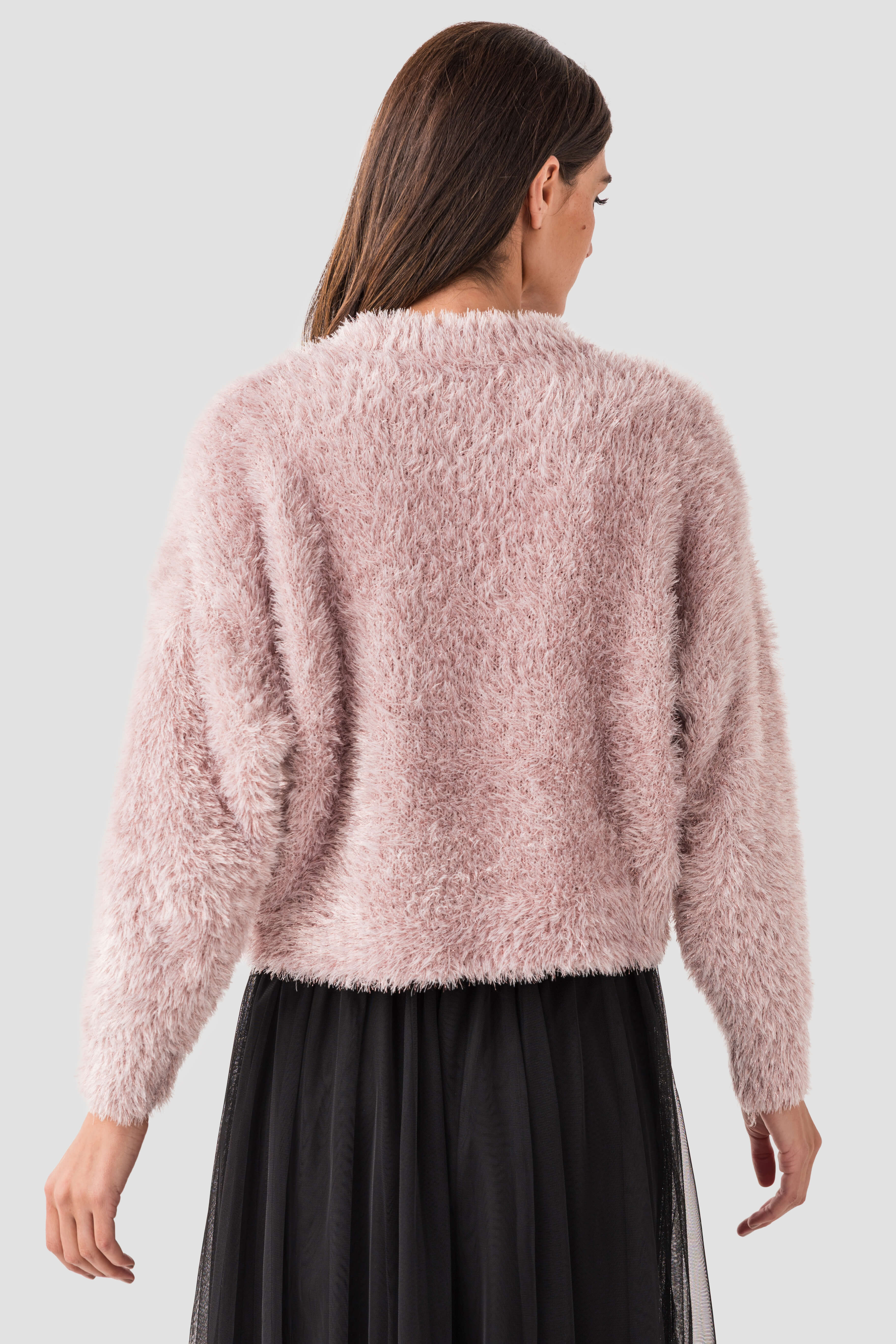 Pinch Lurex Eyelash Sweater