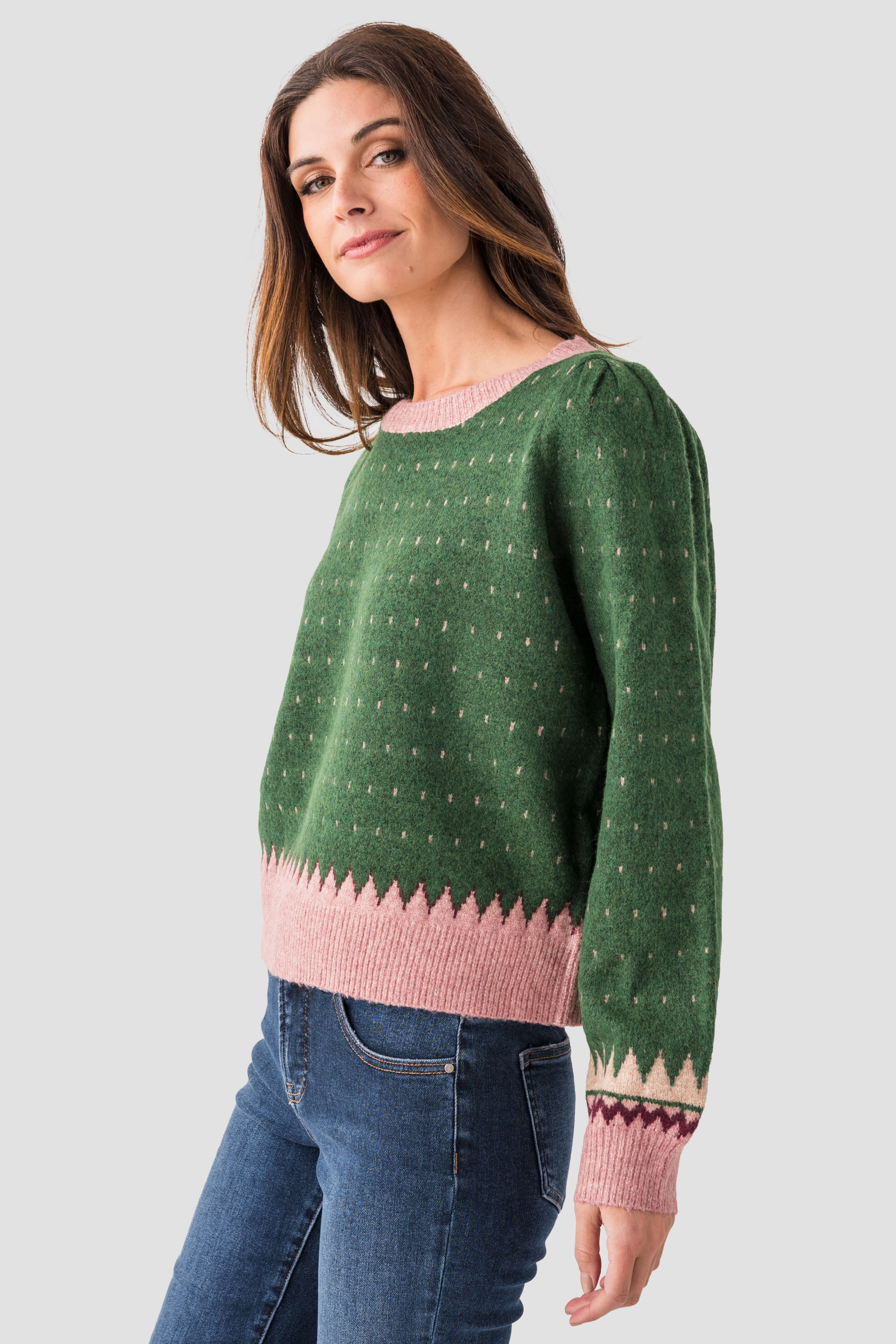 &Merci Geometric Knit Sweater