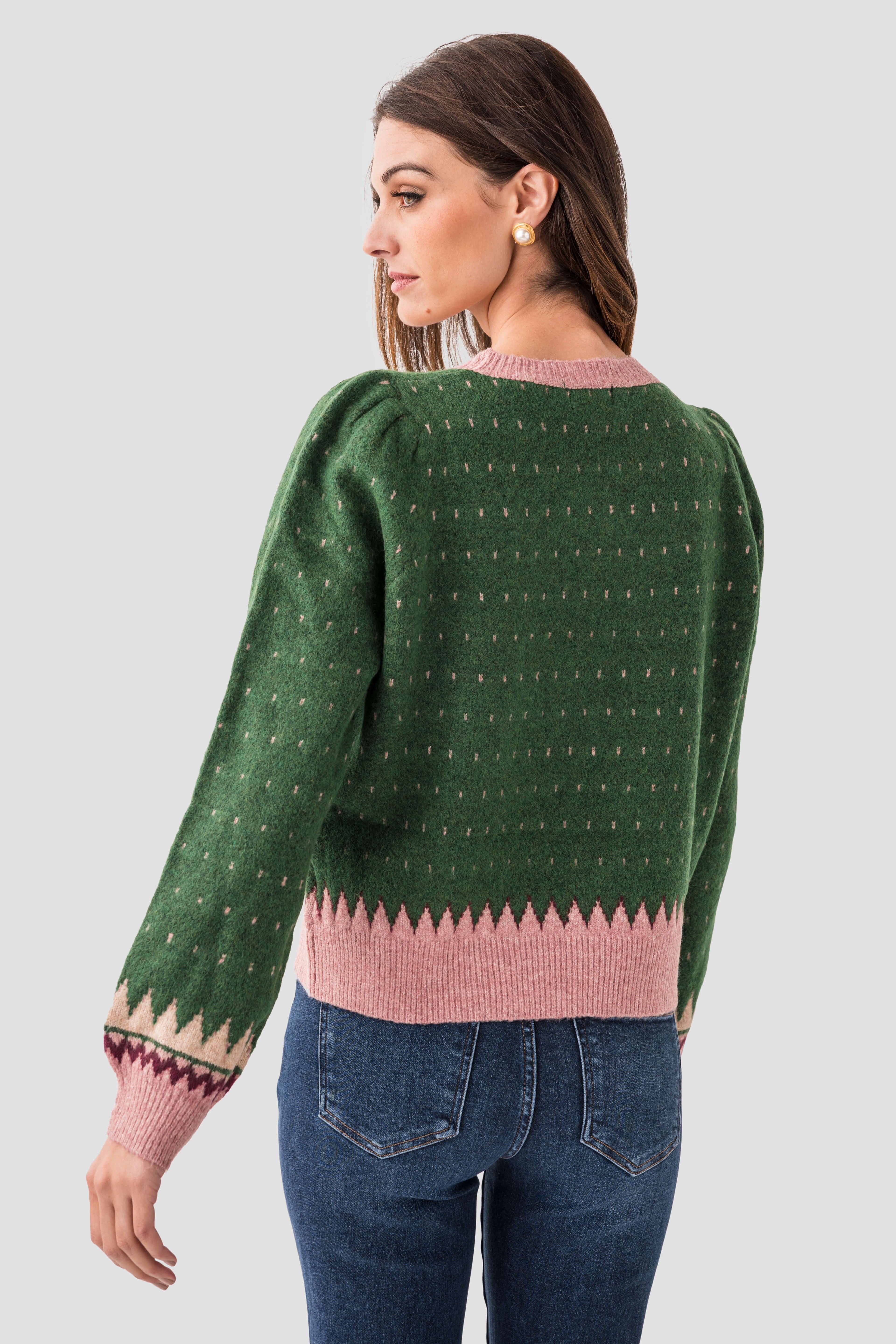 &Merci Geometric Knit Sweater