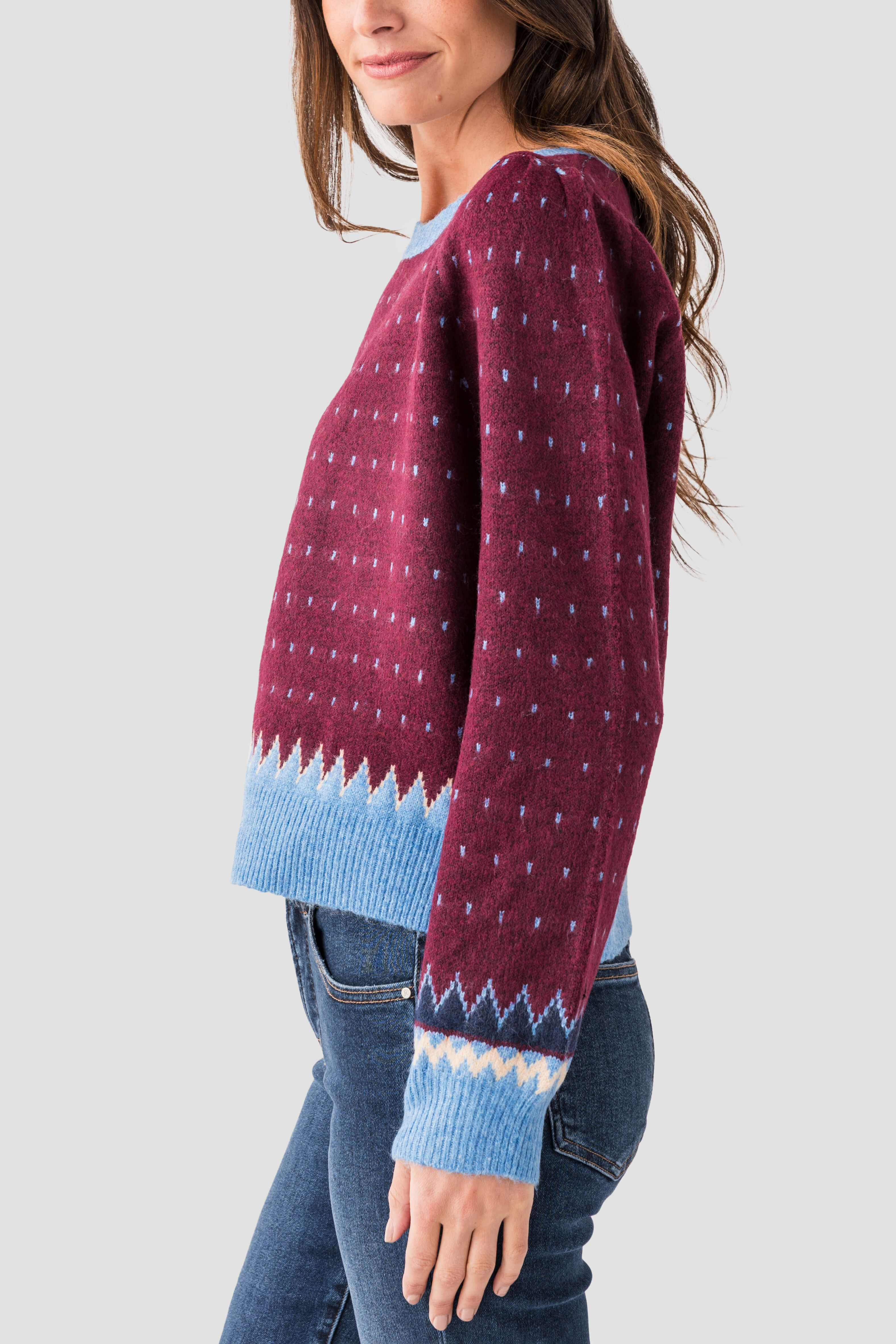 &Merci Geometric Knit Sweater