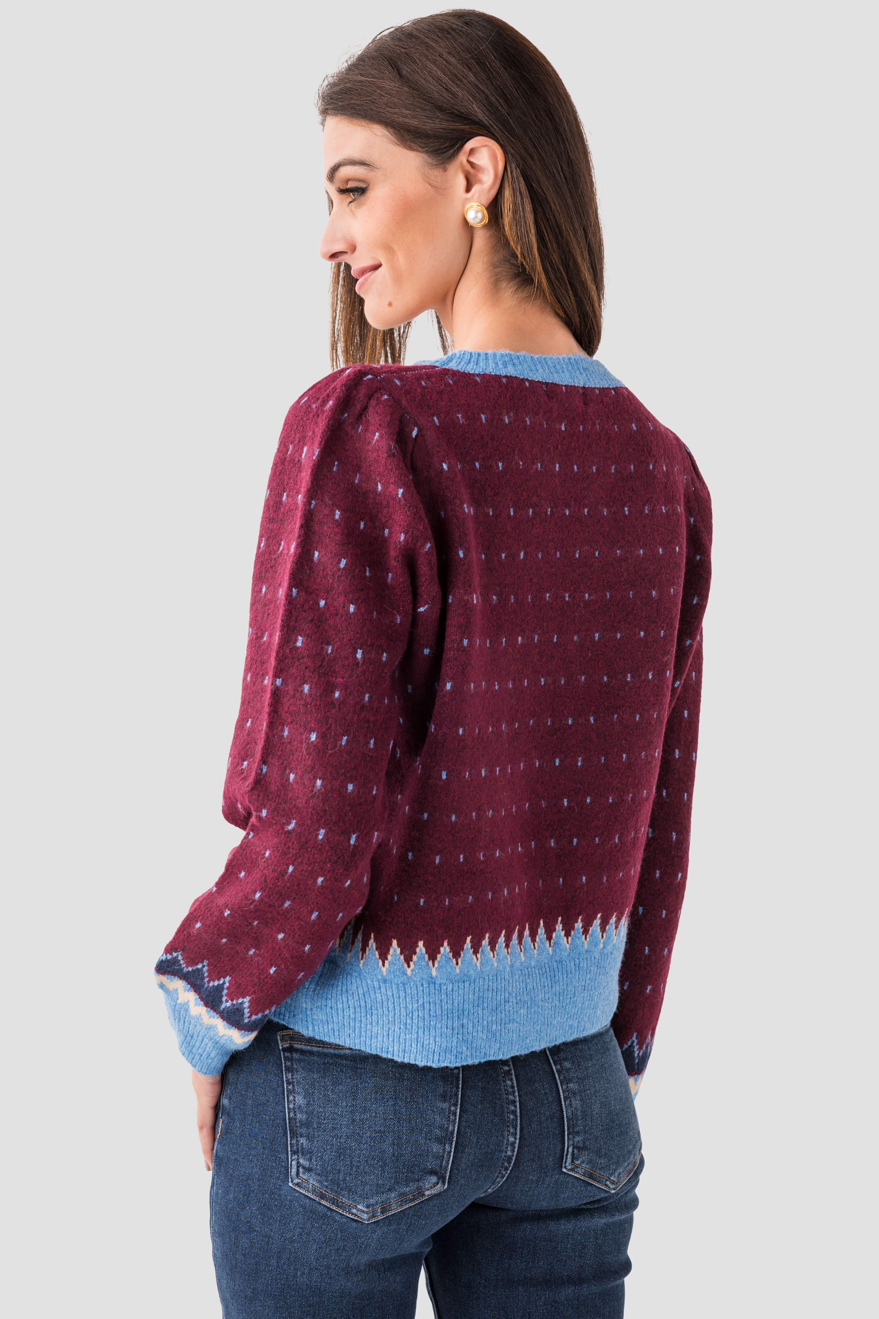 &Merci Geometric Knit Sweater