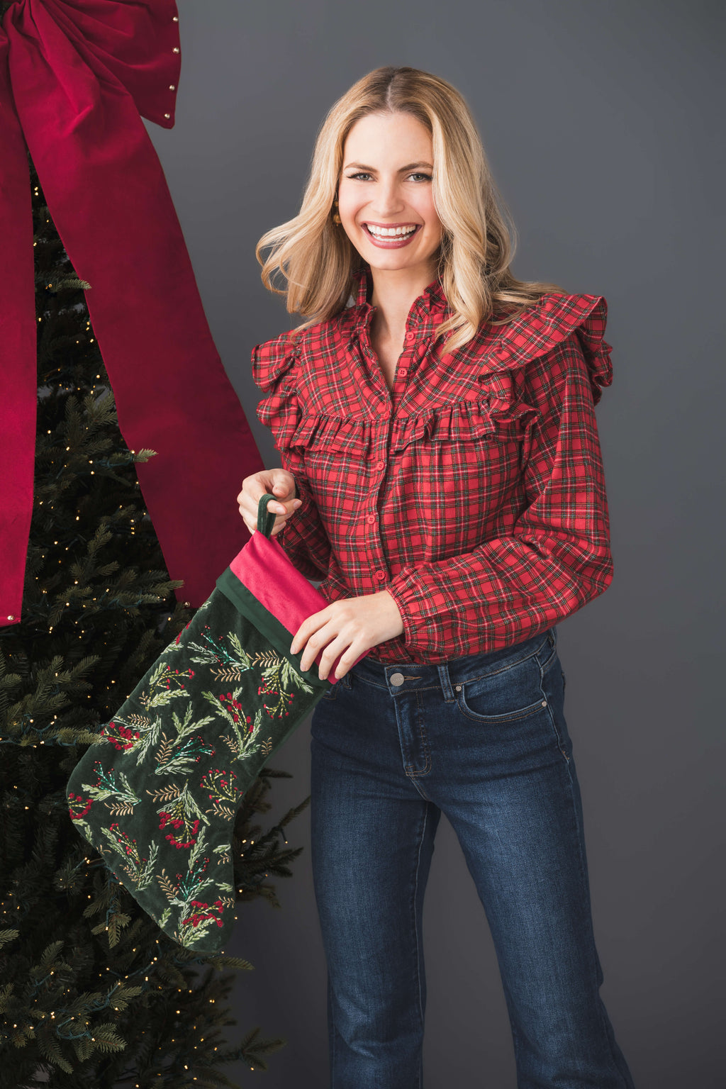 Fate Plaid Ruffle Top