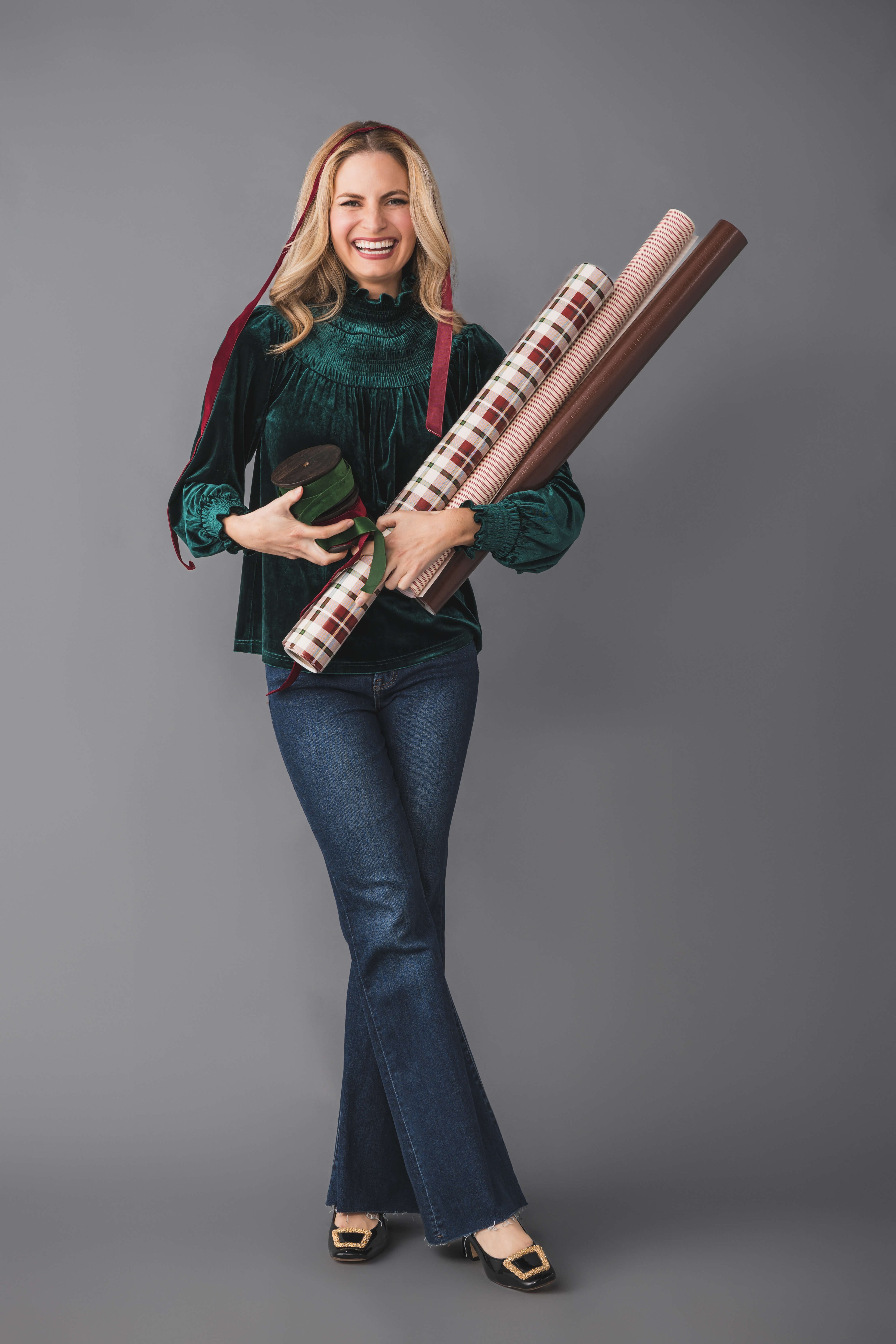 Fate Smocked Velvet Top