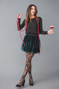 Pinch Velvet Mini Bubble Skirt