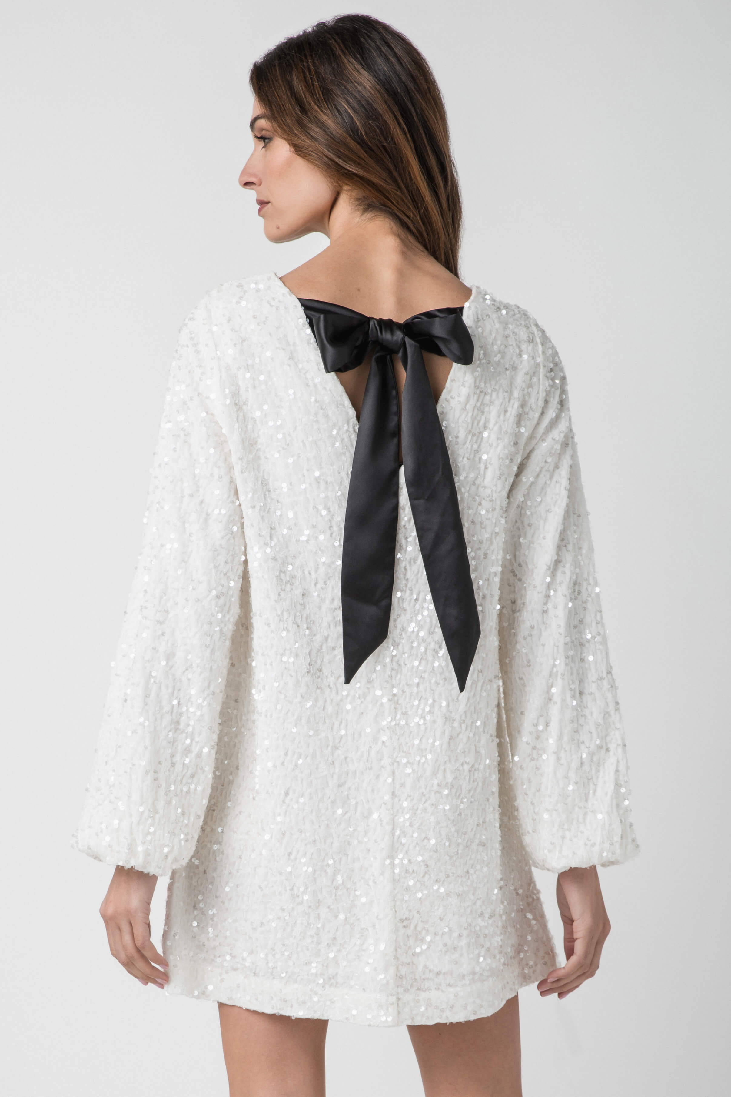 Pinch Sequin Bow Dress