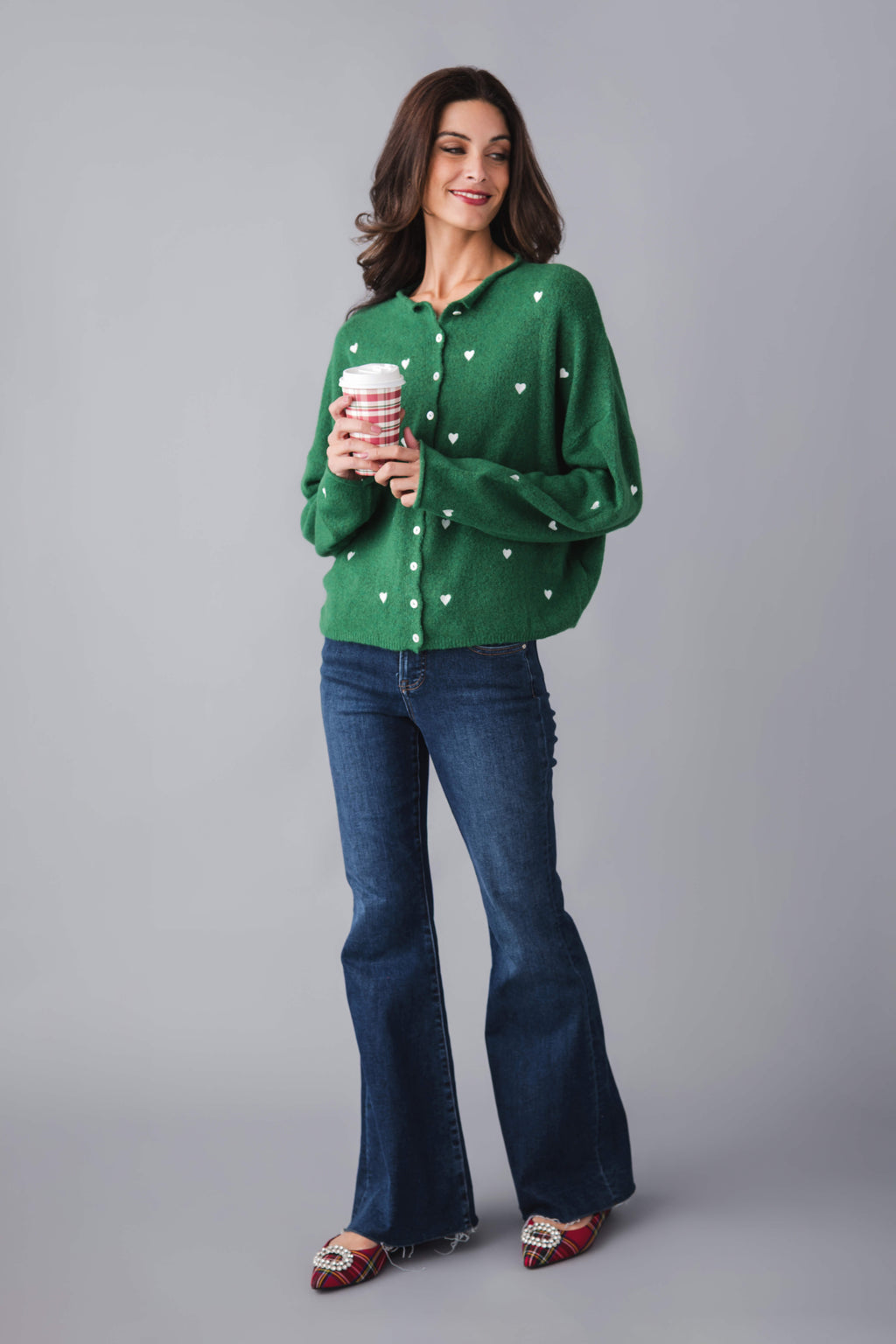 Things Between Embroidered Heart Piper Cardigan