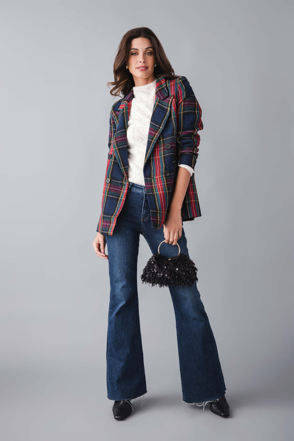 Fore Collection Tartan Plaid Blazer