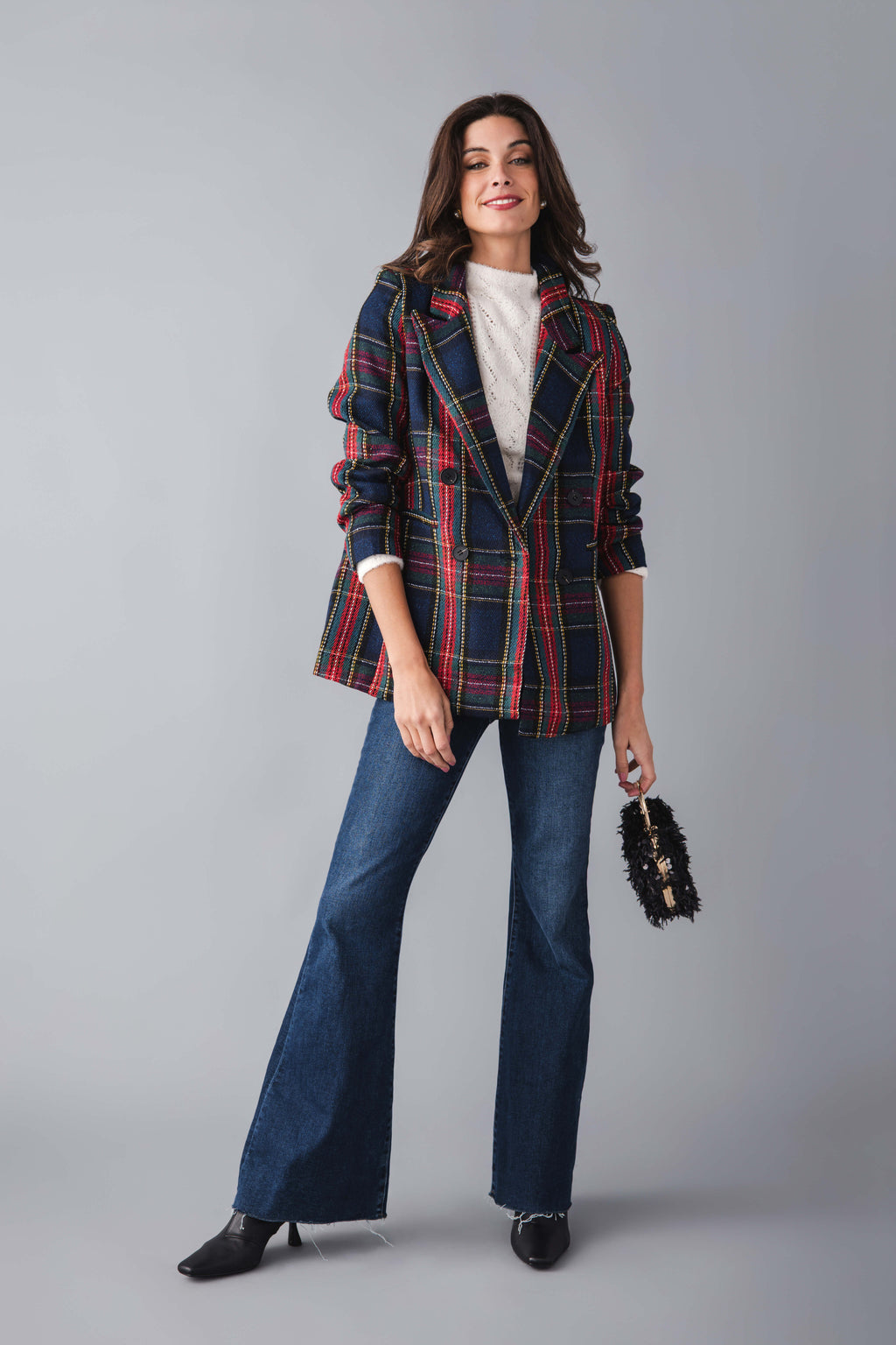 Fore Collection Tartan Plaid Blazer