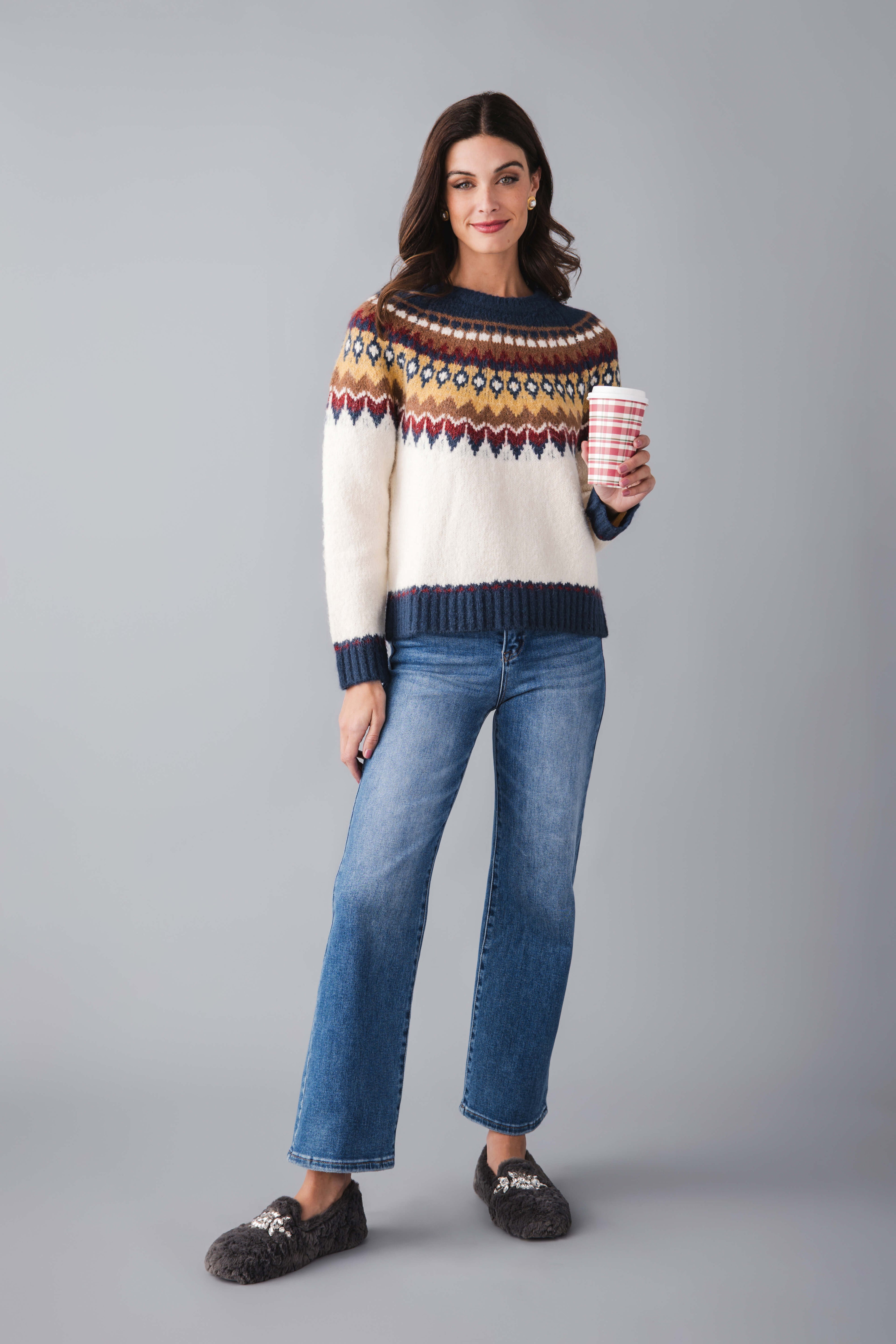 Raisonnel Crewneck Fairisle Sweater