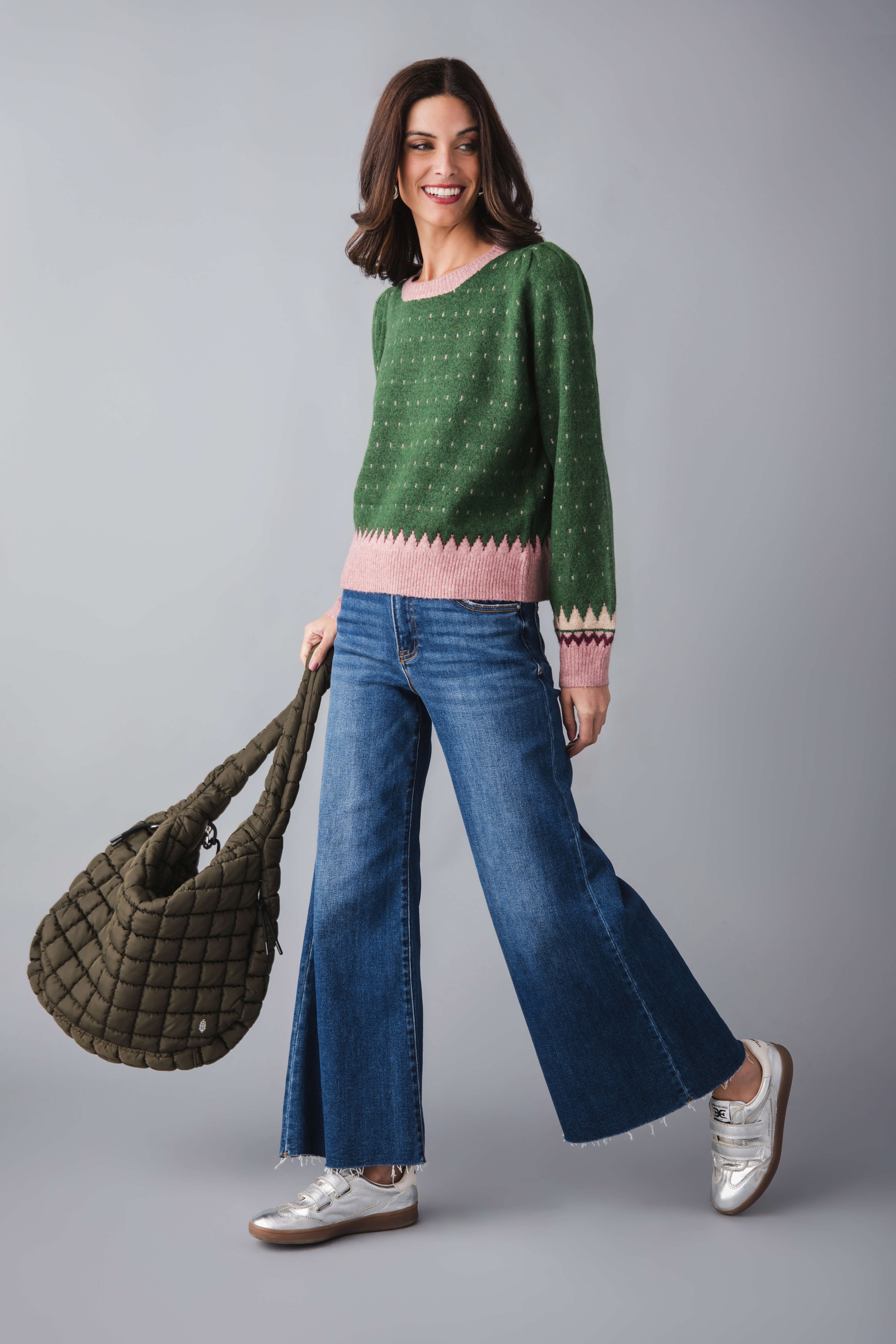 &Merci Geometric Knit Sweater
