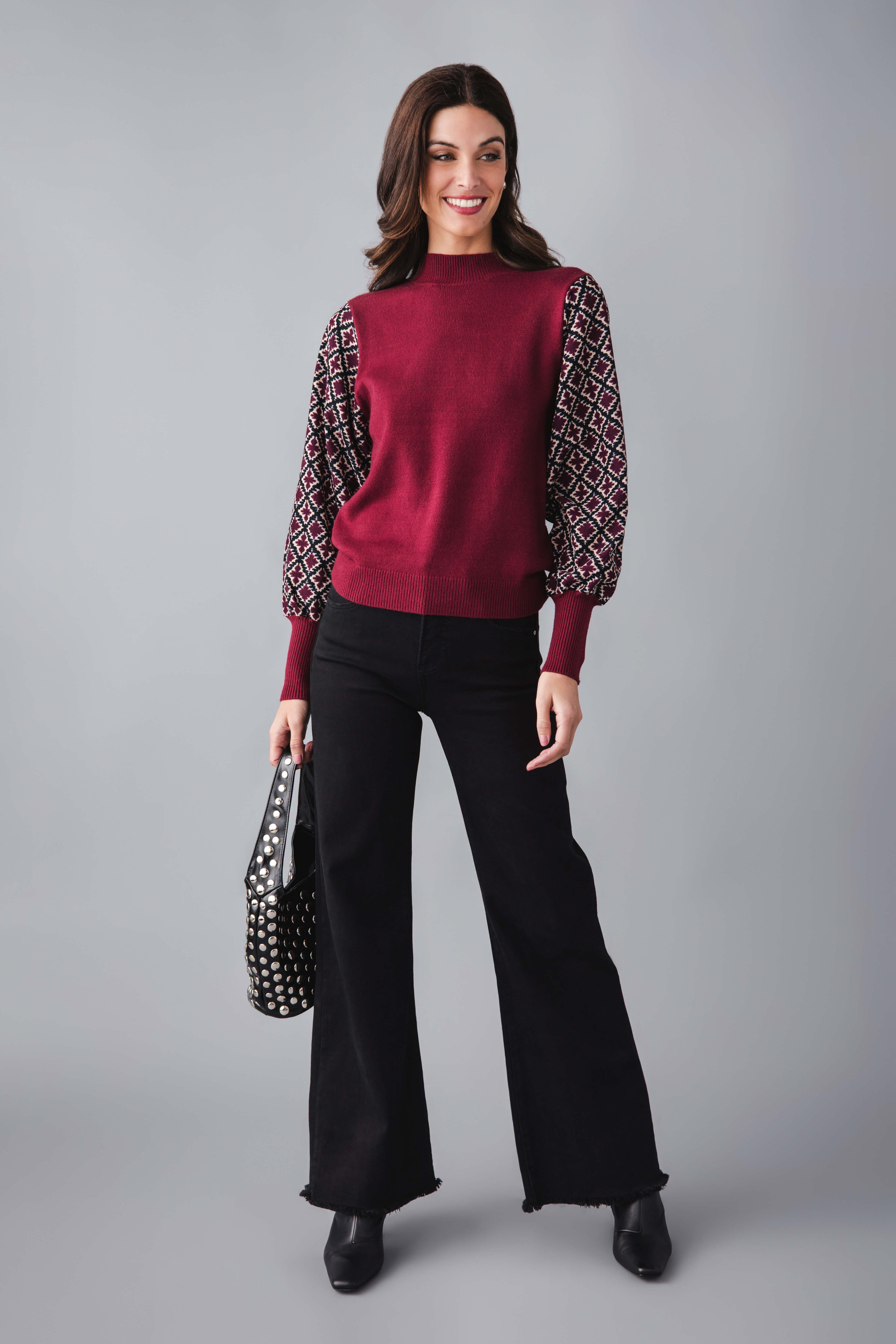 THML Mixed Media Knit Top