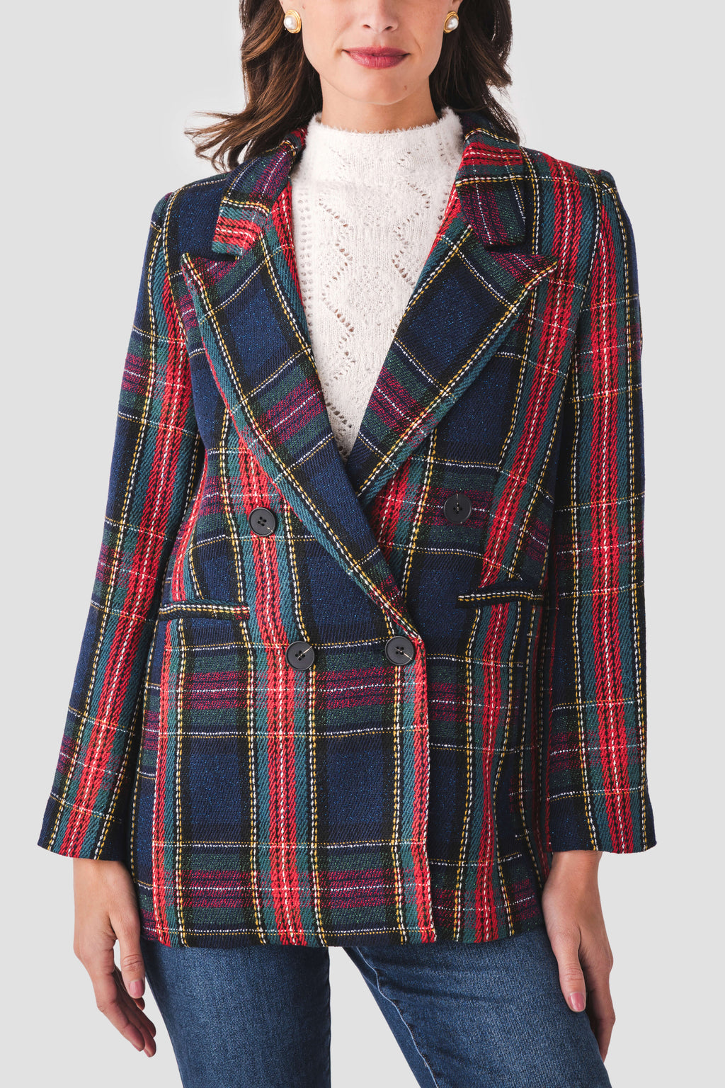 Fore Collection Tartan Plaid Blazer