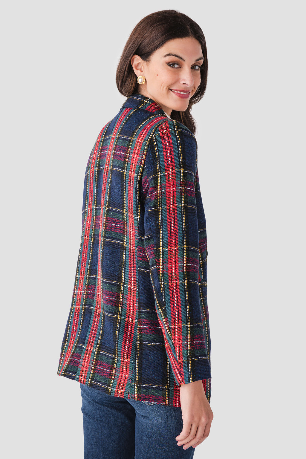 Fore Collection Tartan Plaid Blazer