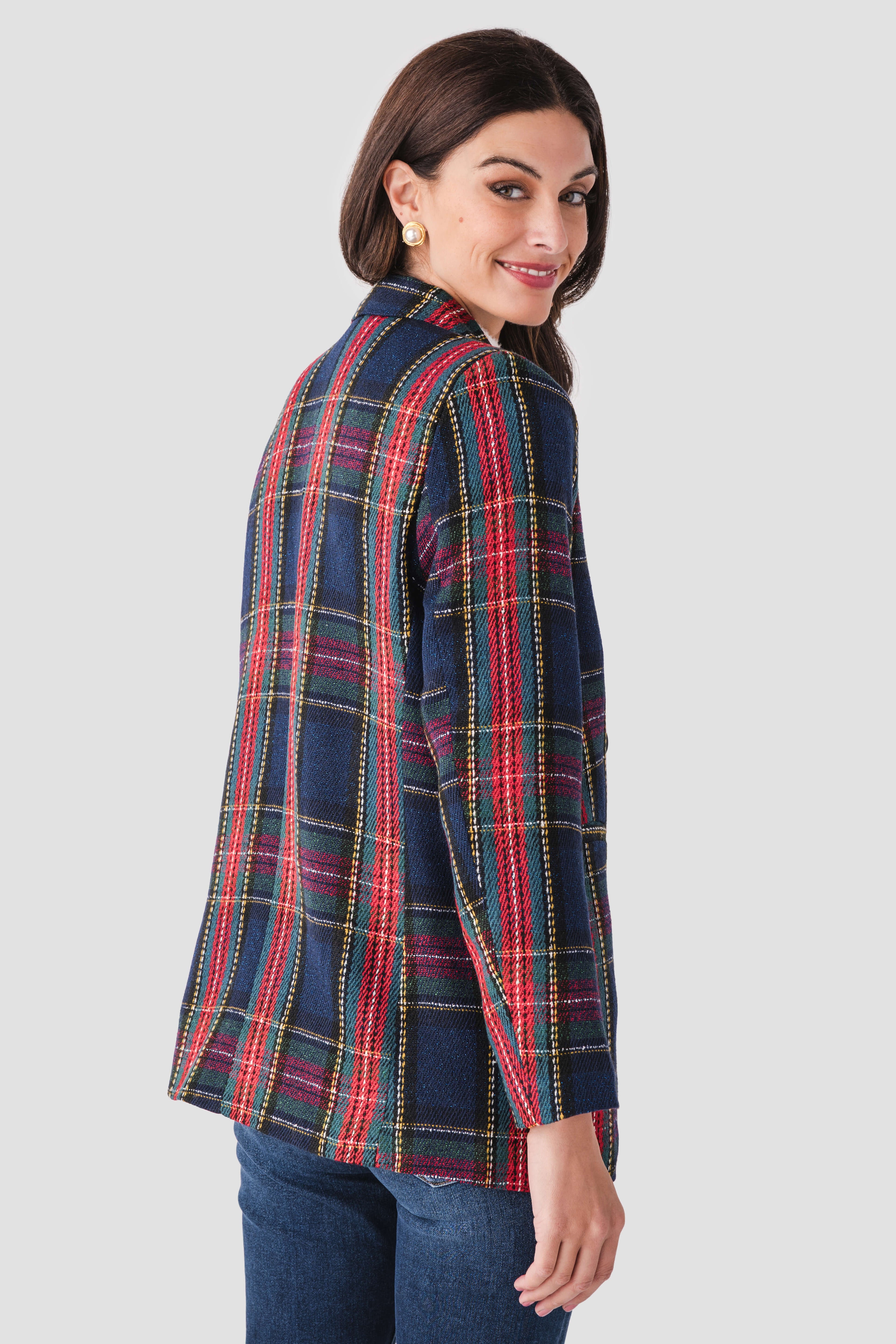 Fore Collection Tartan Plaid Blazer