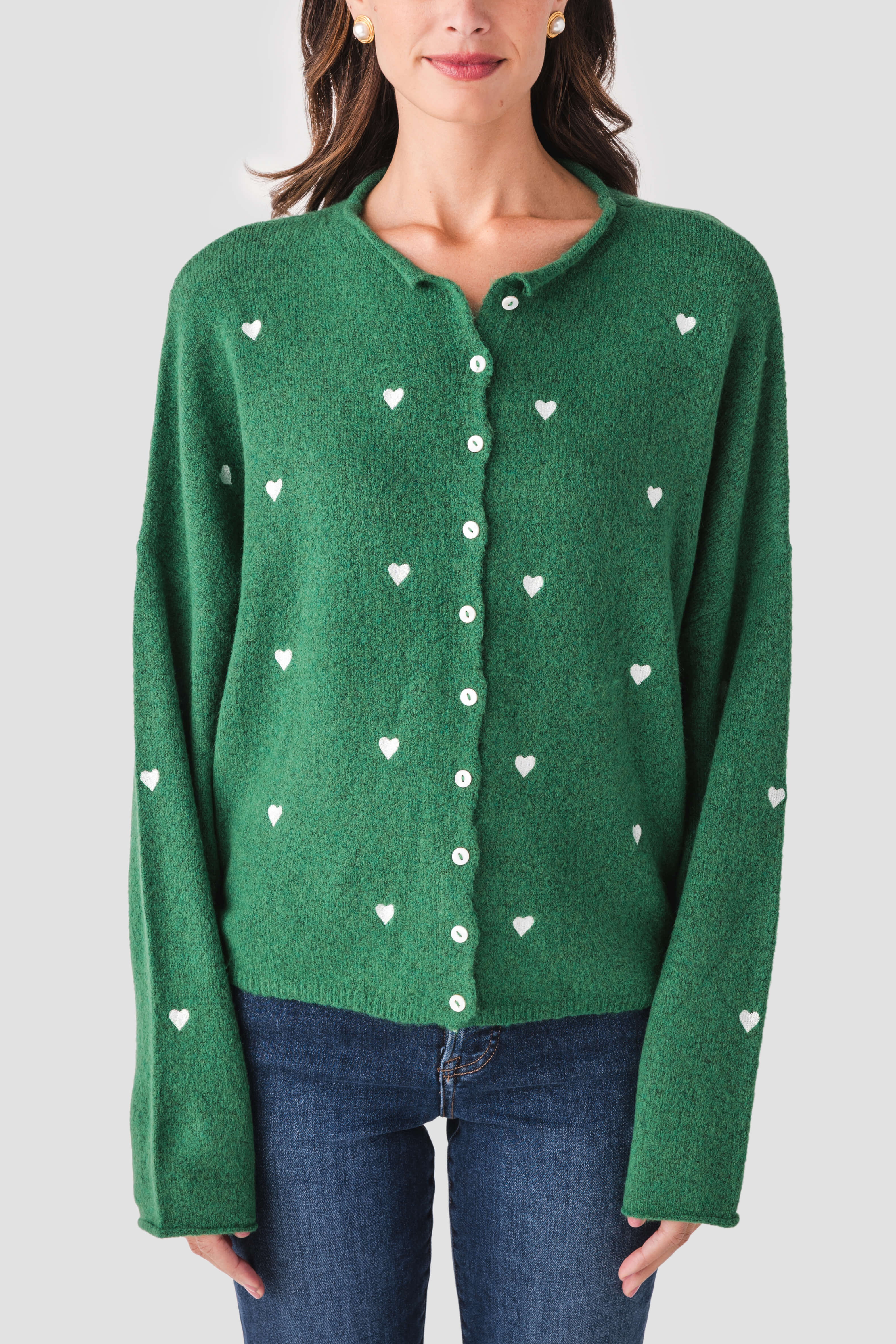 Things Between Embroidered Heart Piper Cardigan