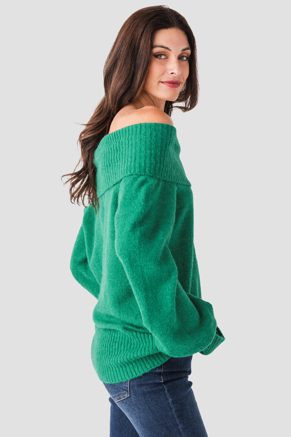 Vine & Love Off The Shoulder Sweater Knit Top