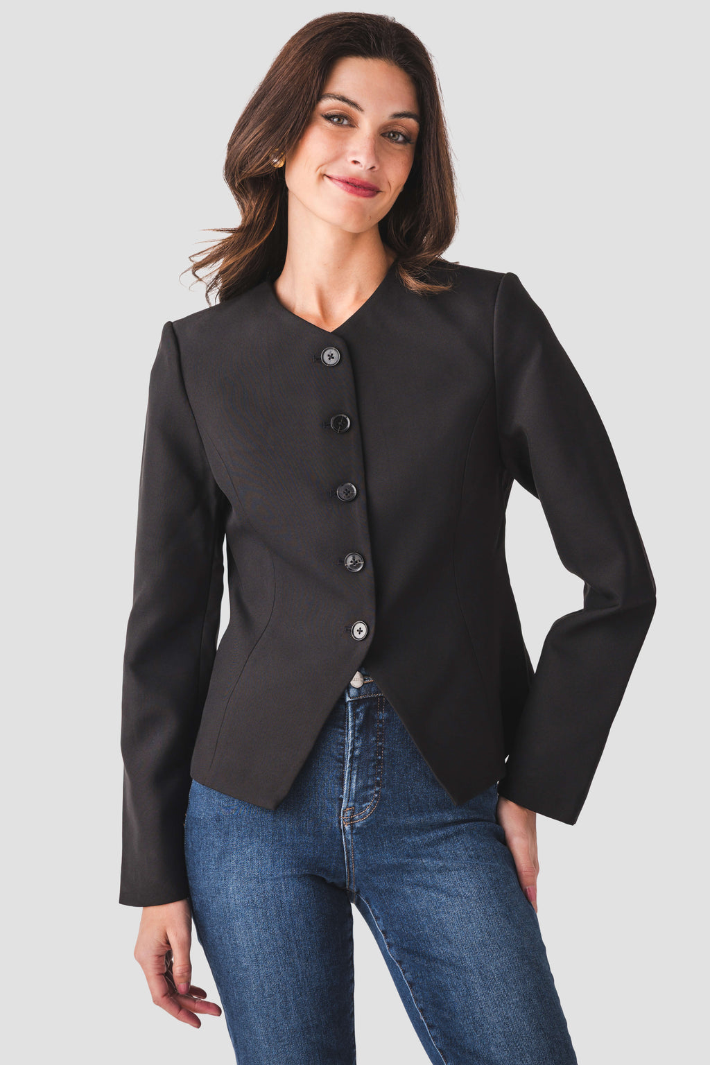 Fore Collection Round Neck Blazer