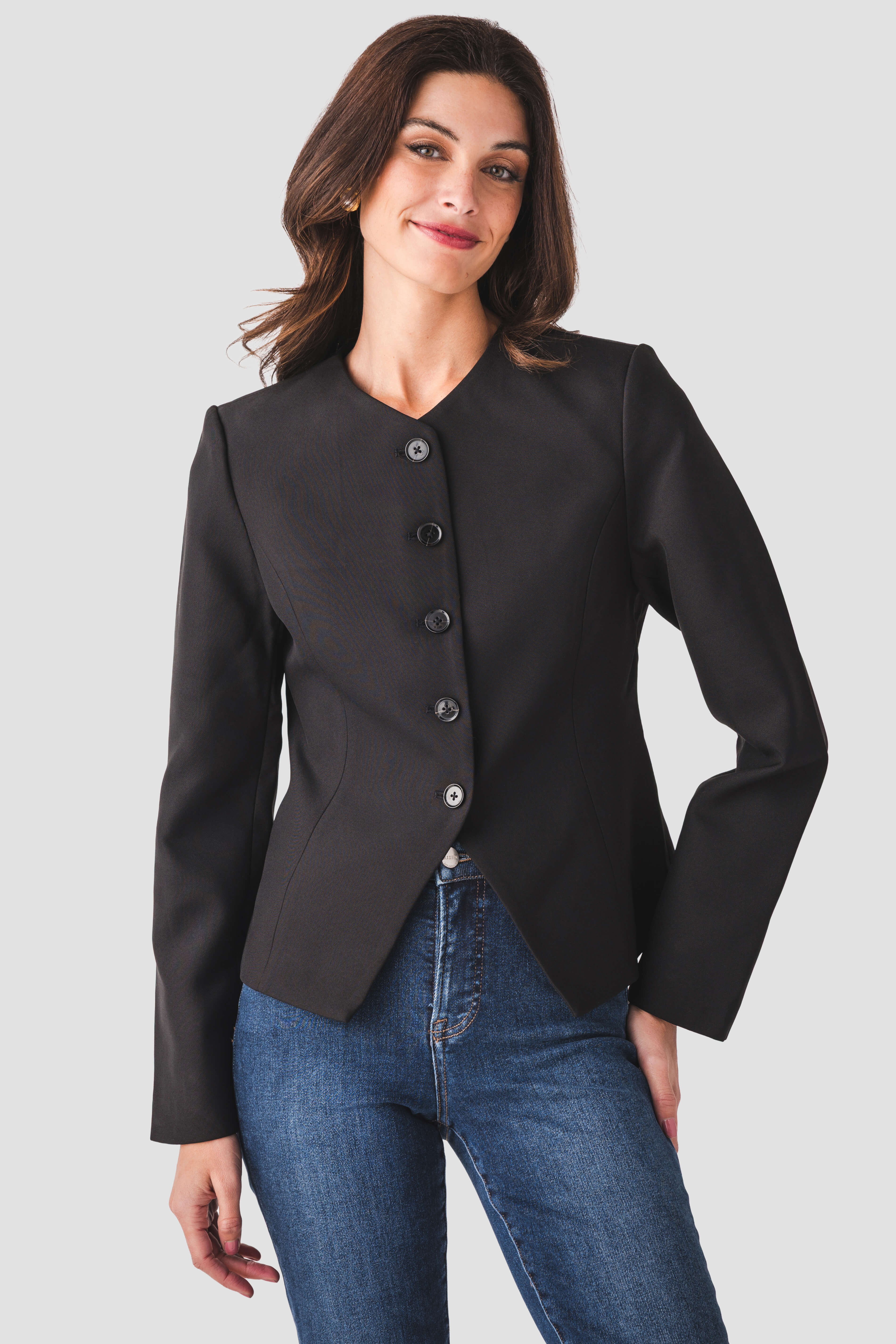 Fore Collection Round Neck Blazer
