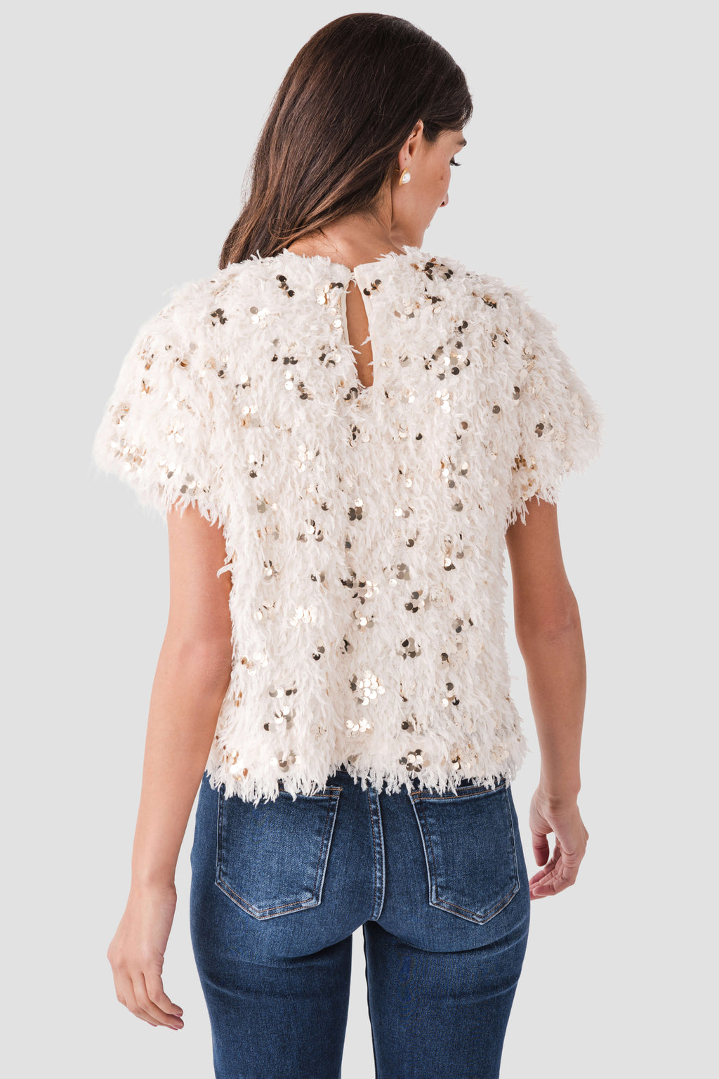 THML Sequin Eyelash Top