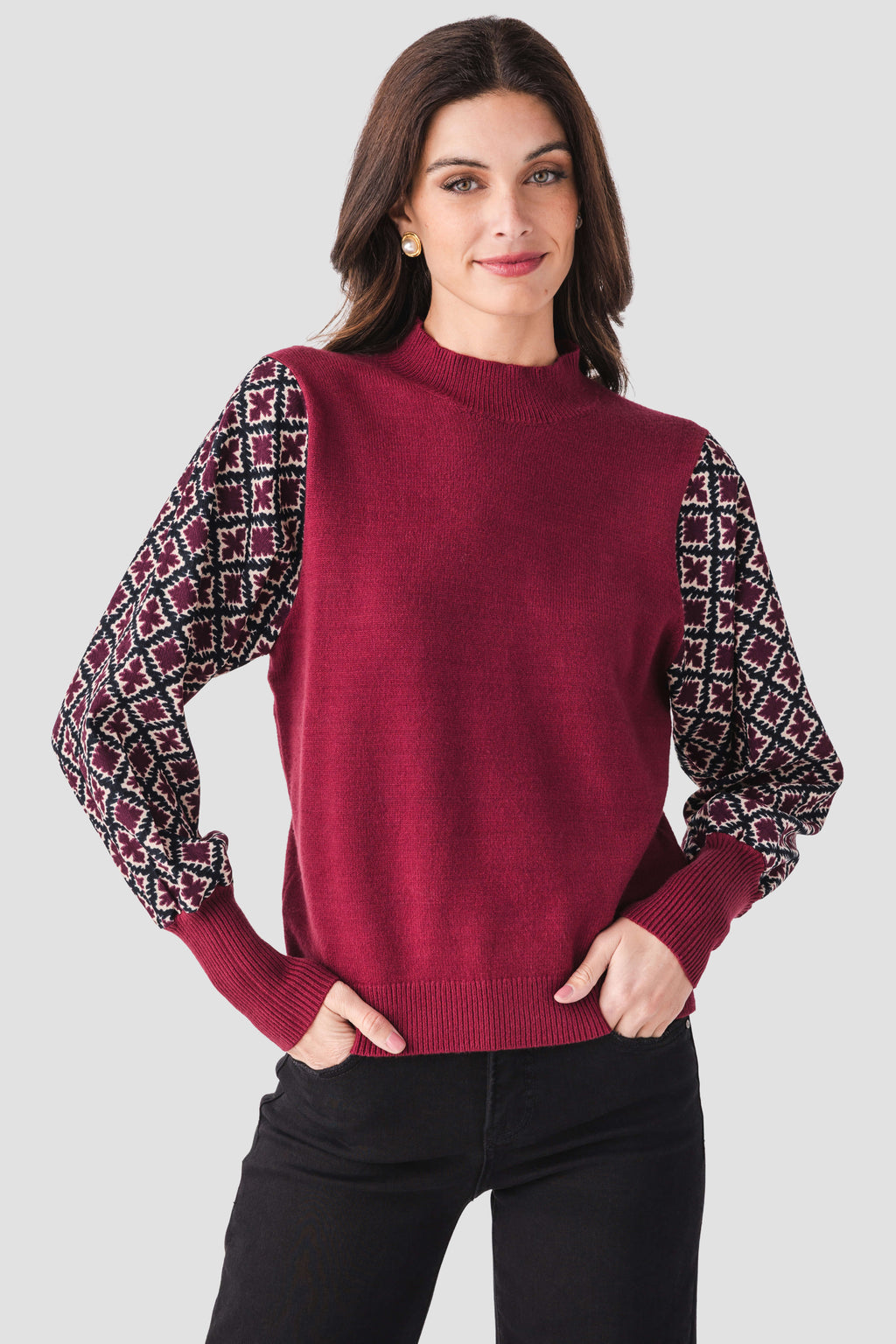 THML Mixed Media Knit Top