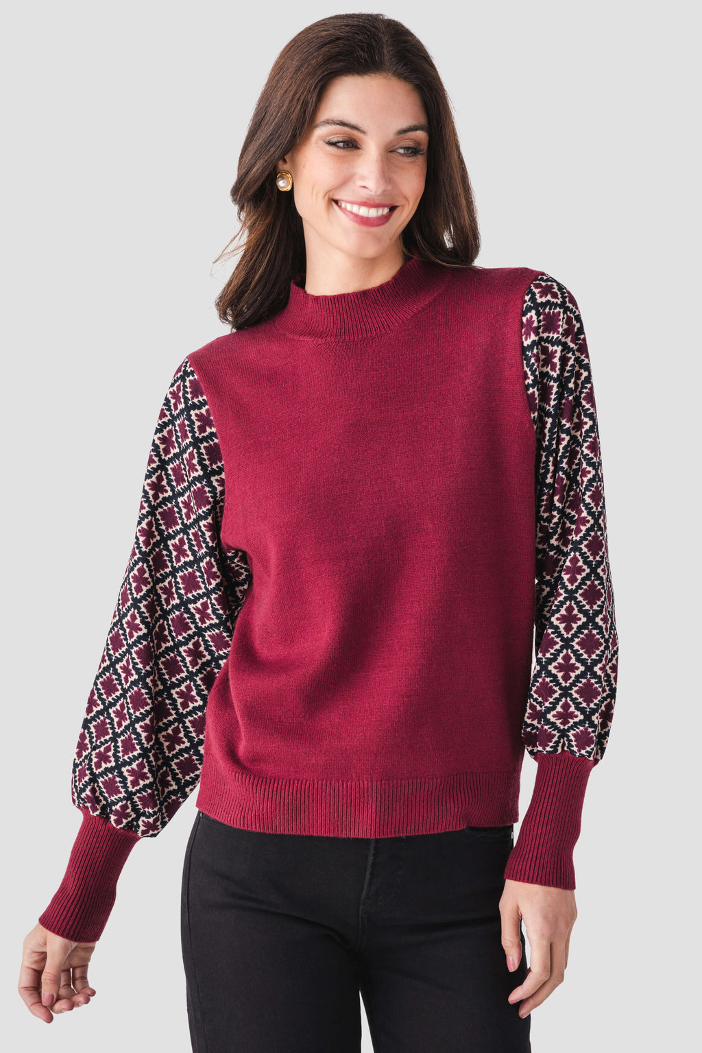 THML Mixed Media Knit Top