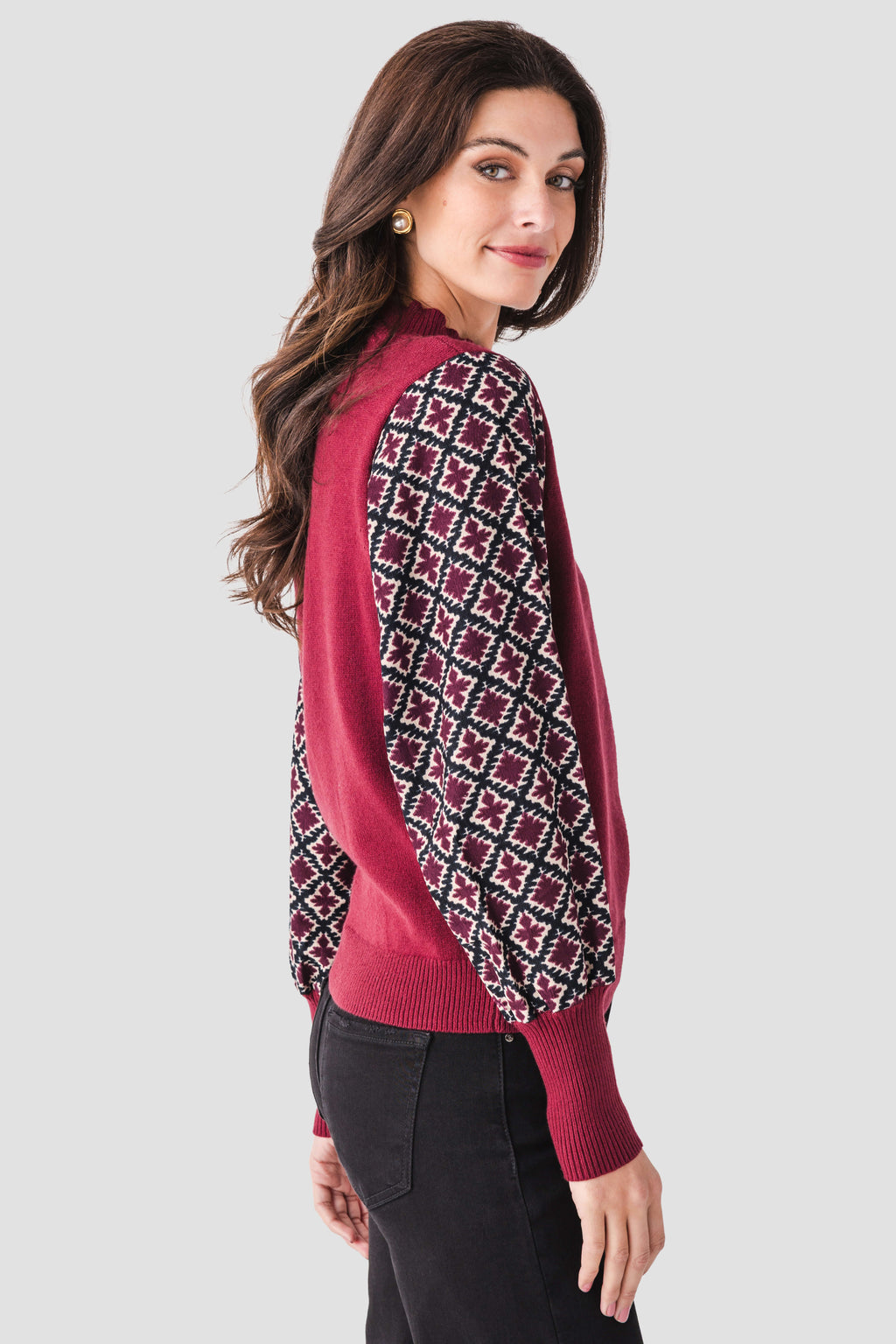 THML Mixed Media Knit Top