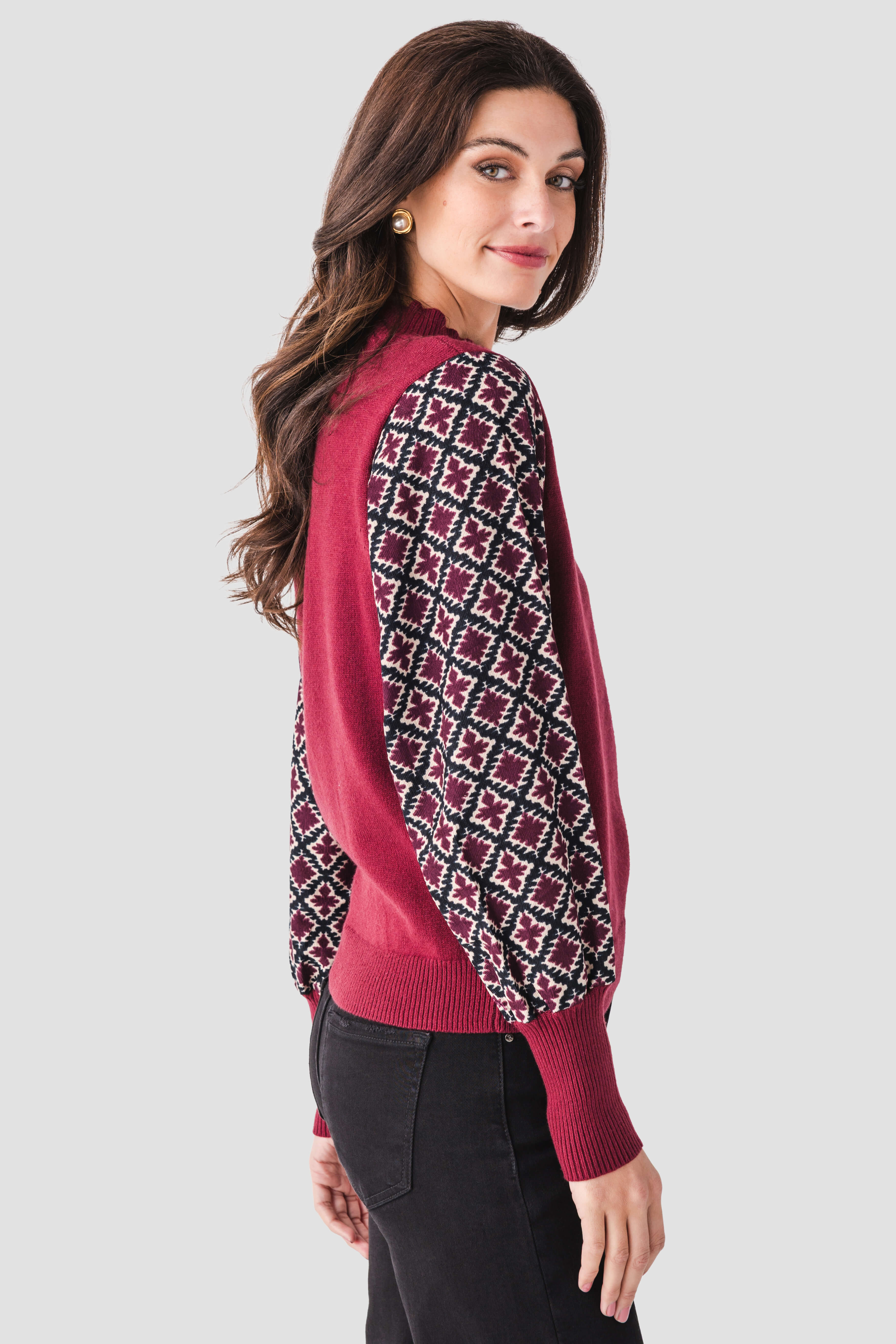 THML Mixed Media Knit Top