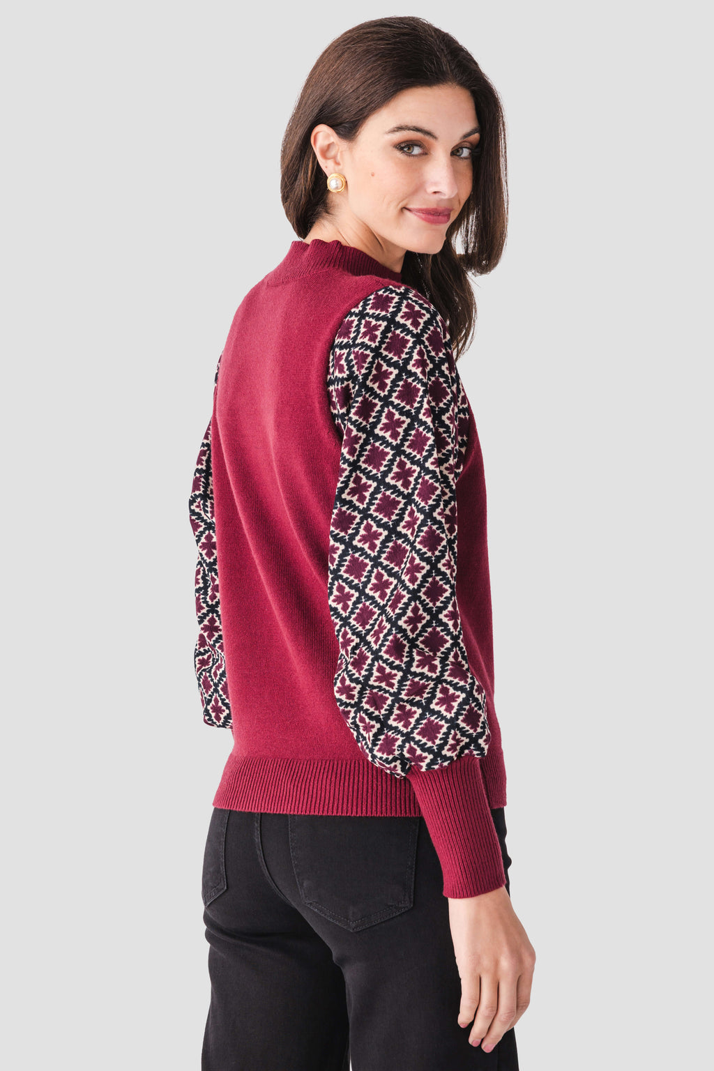 THML Mixed Media Knit Top