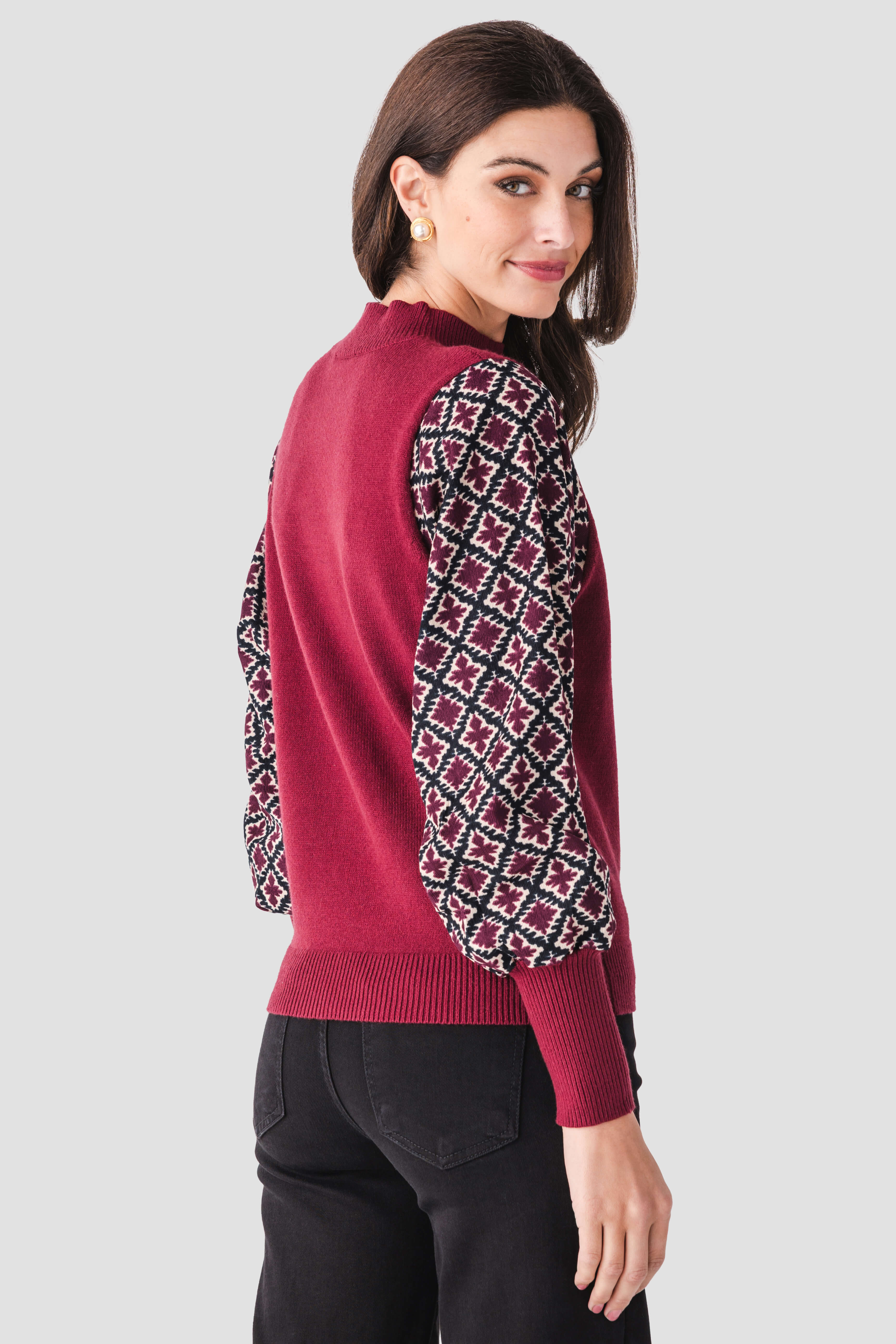 THML Mixed Media Knit Top