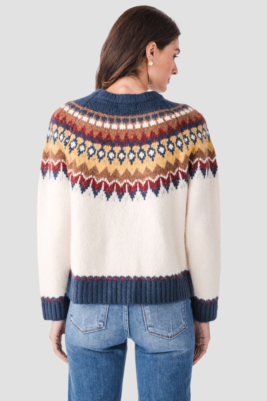 Thread Wearing Down Raisonnel Crewneck Fair Isle Sweater – Social Threads