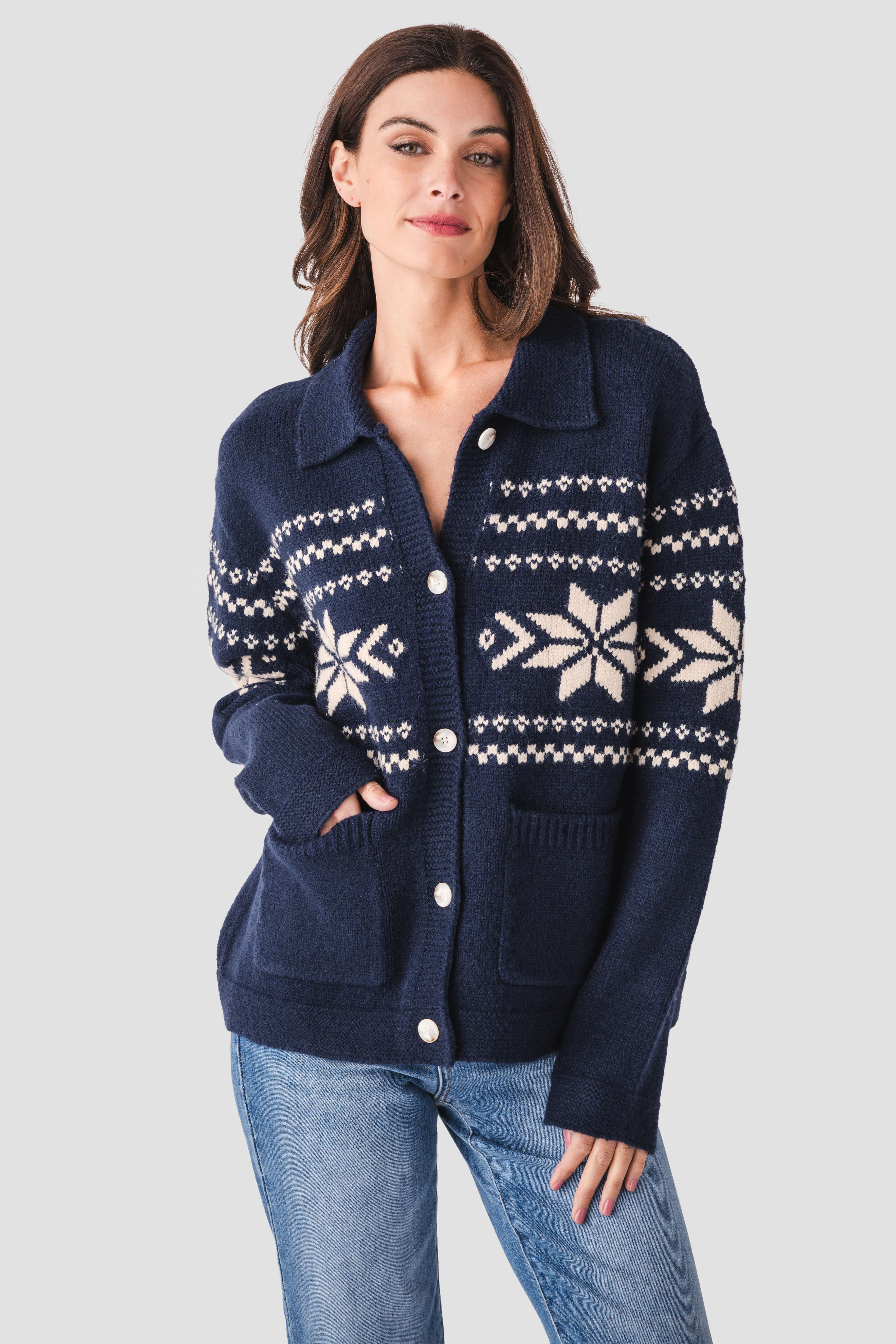 Raisonnel Nordic Snowflake Cardigan
