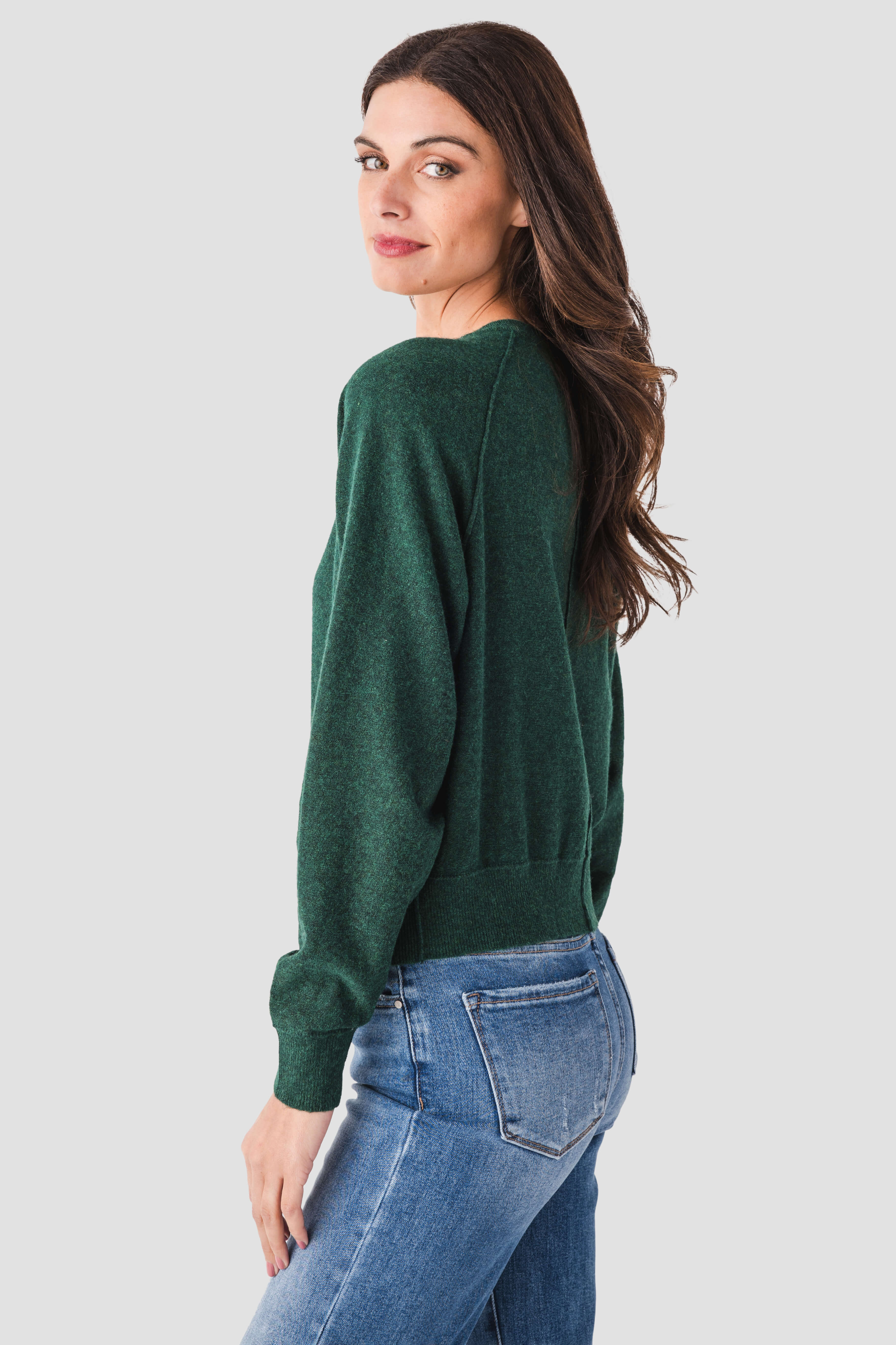 Blu Ivy Half-button Henley Knit Sweater