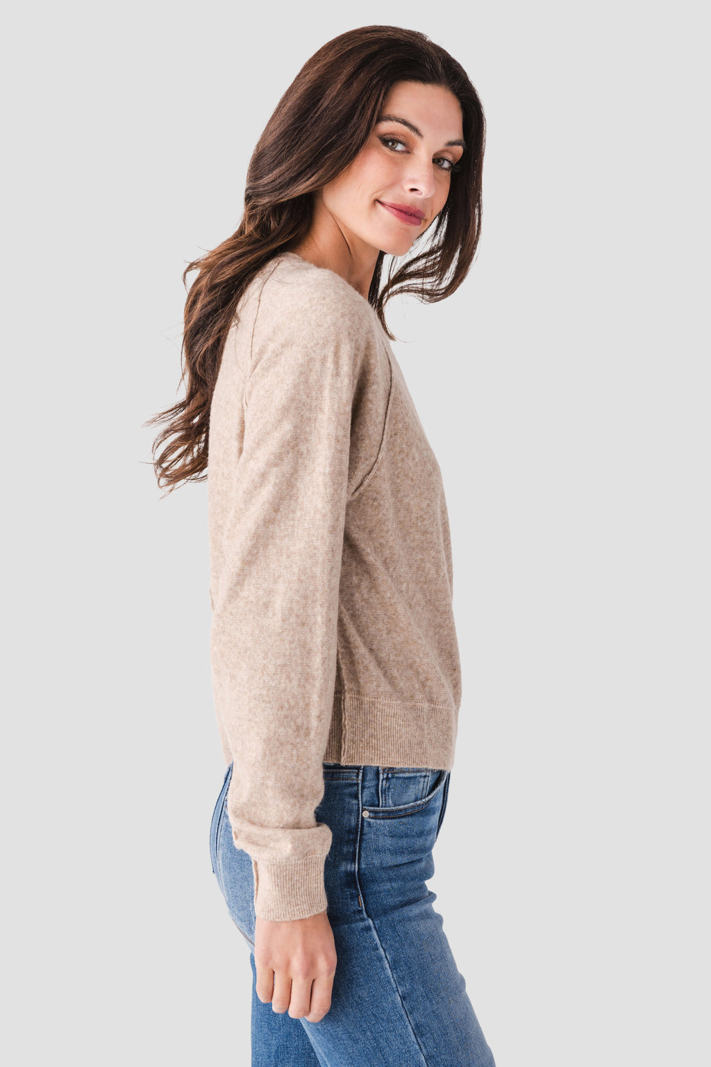 Blu Ivy Half-button Henley Knit Sweater