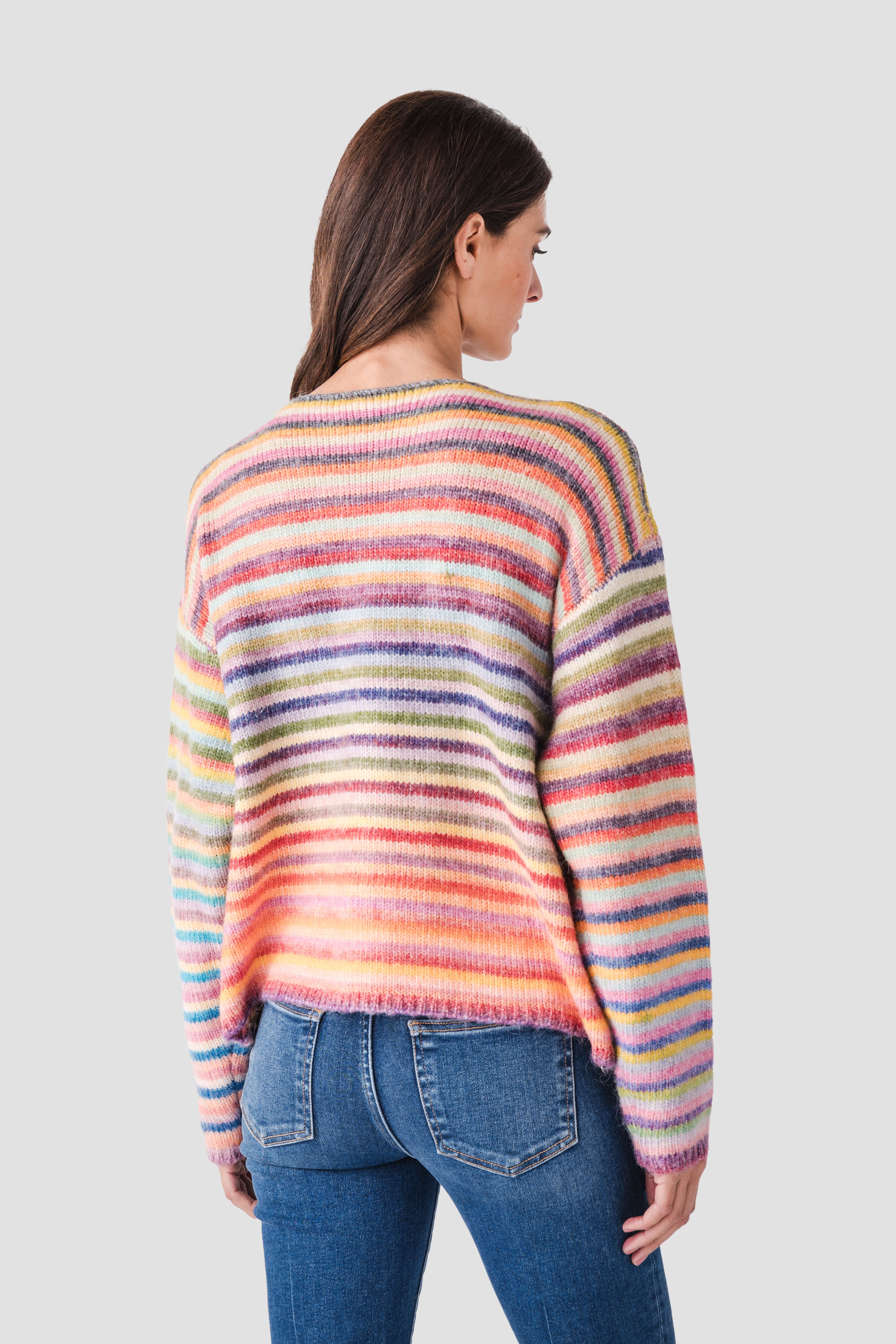 Wishlist Multi Striped Pullover Sweater