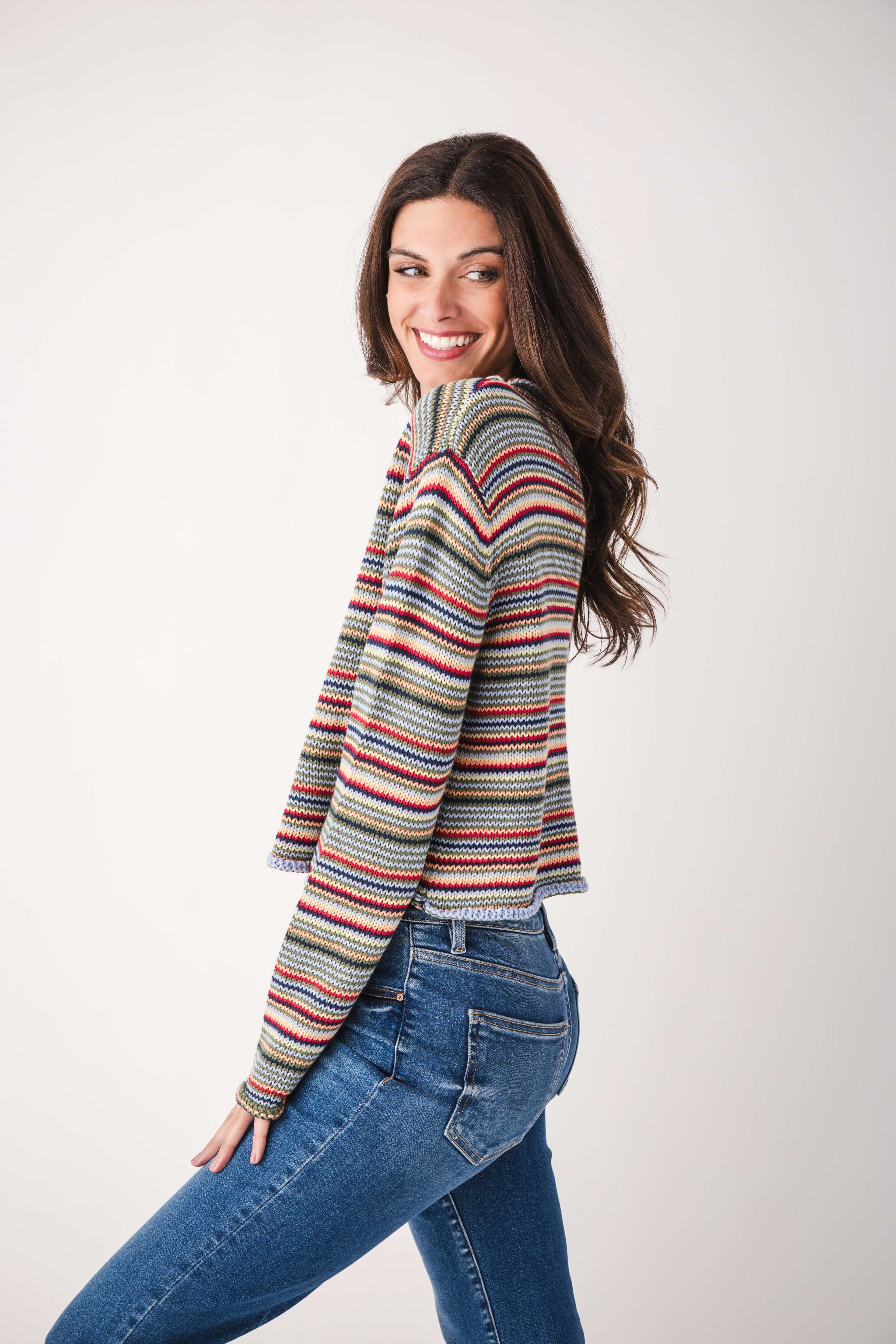 By Together Rollneck Striped Sweater