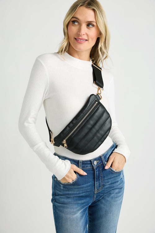 Stacy Quilted Vegan Leather Sling Bag