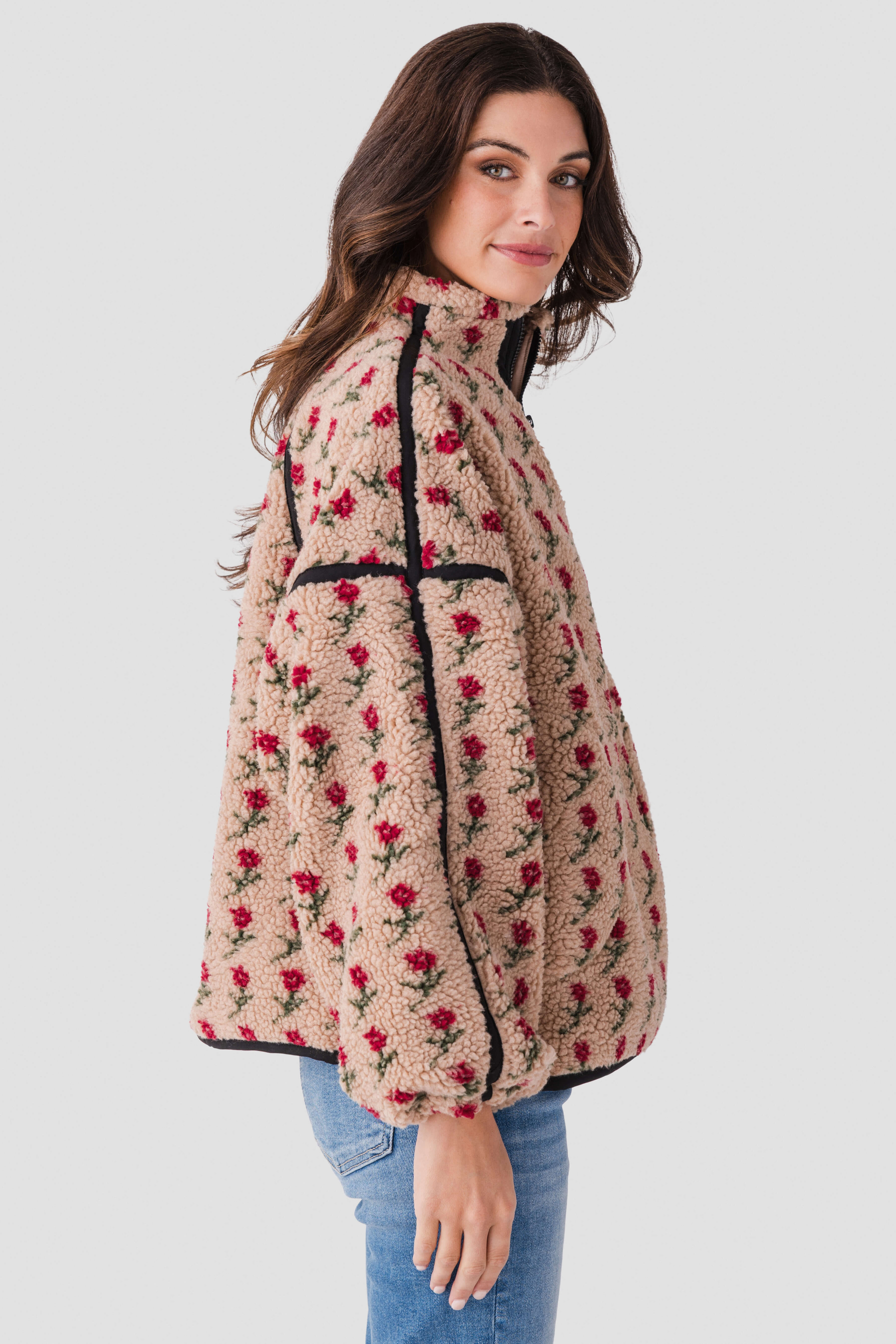 Promesa Floral Fleece Jacket