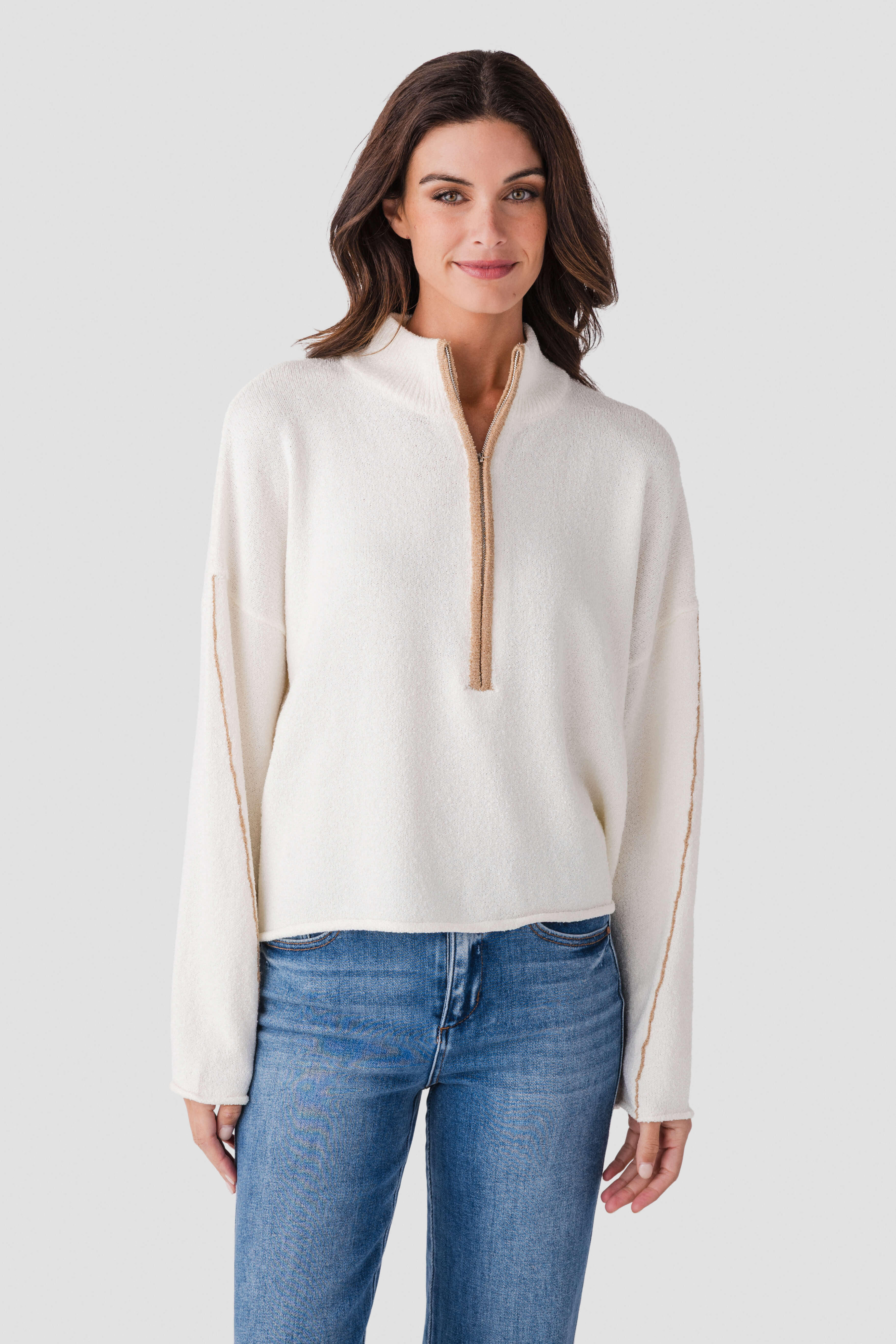 Promesa Half-zip Mock-neck Sweater