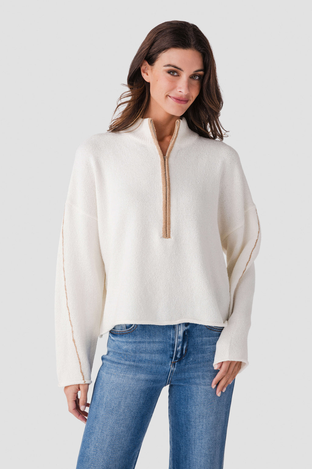 Promesa Half-zip Mock-neck Sweater