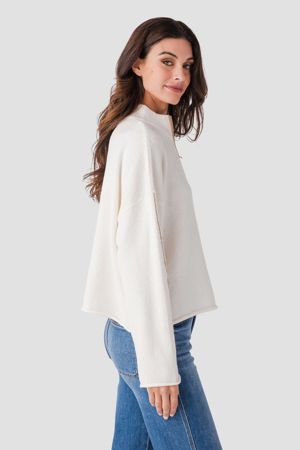 Promesa Half-zip Mock-neck Sweater