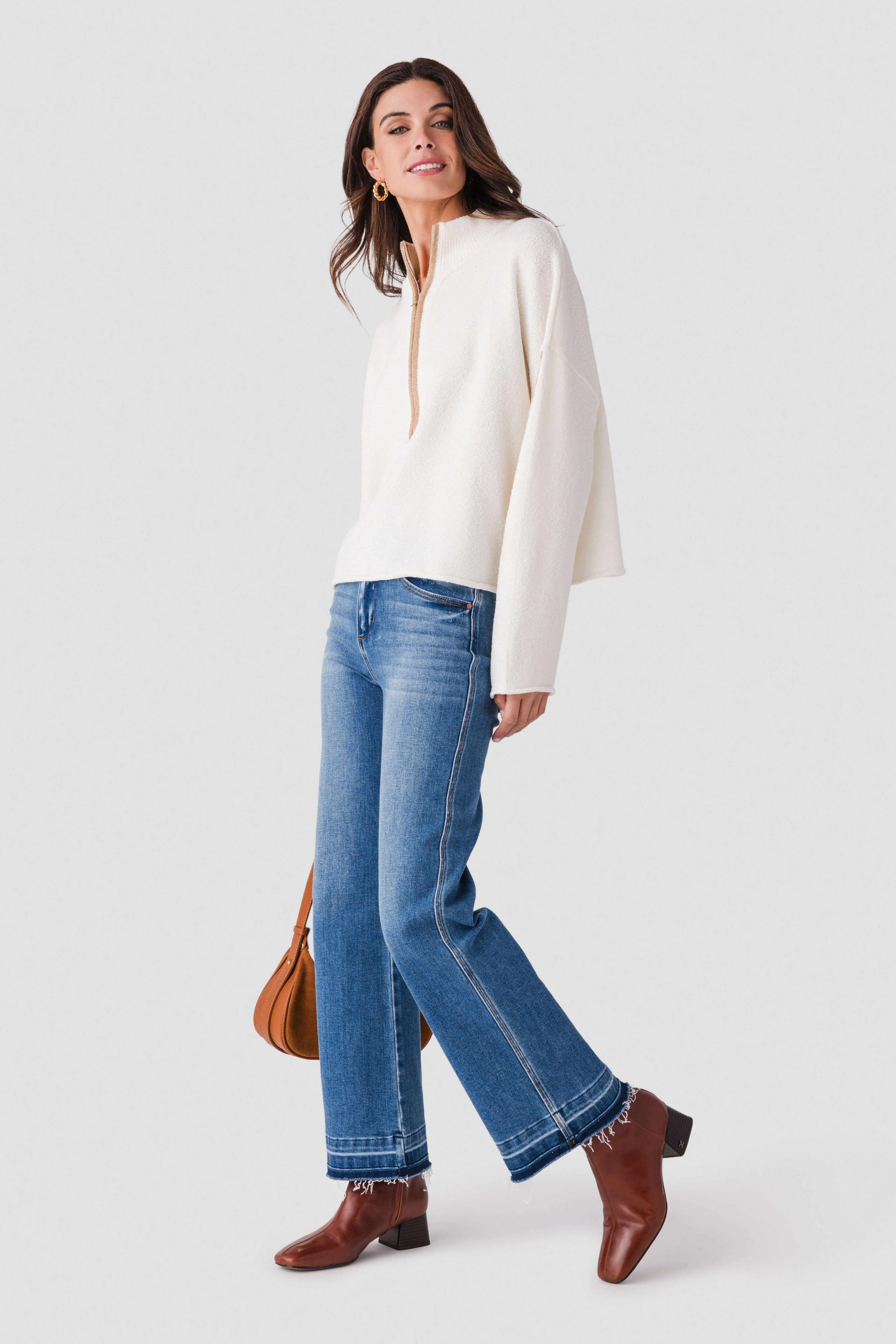 Promesa Half-zip Mock-neck Sweater