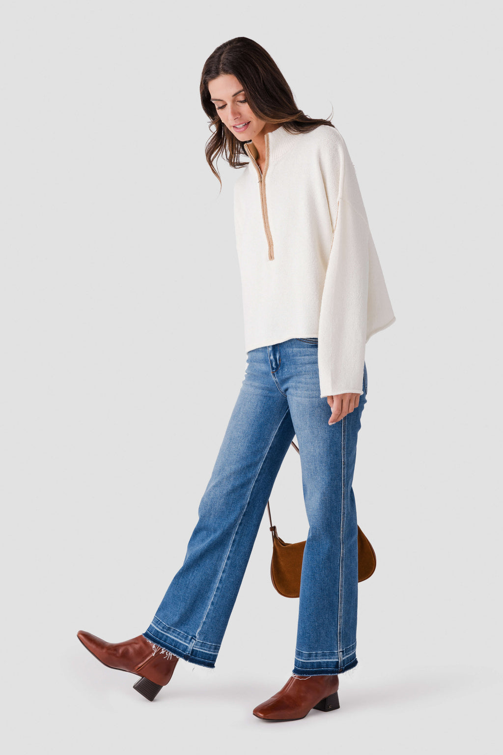 Promesa Half-zip Mock-neck Sweater