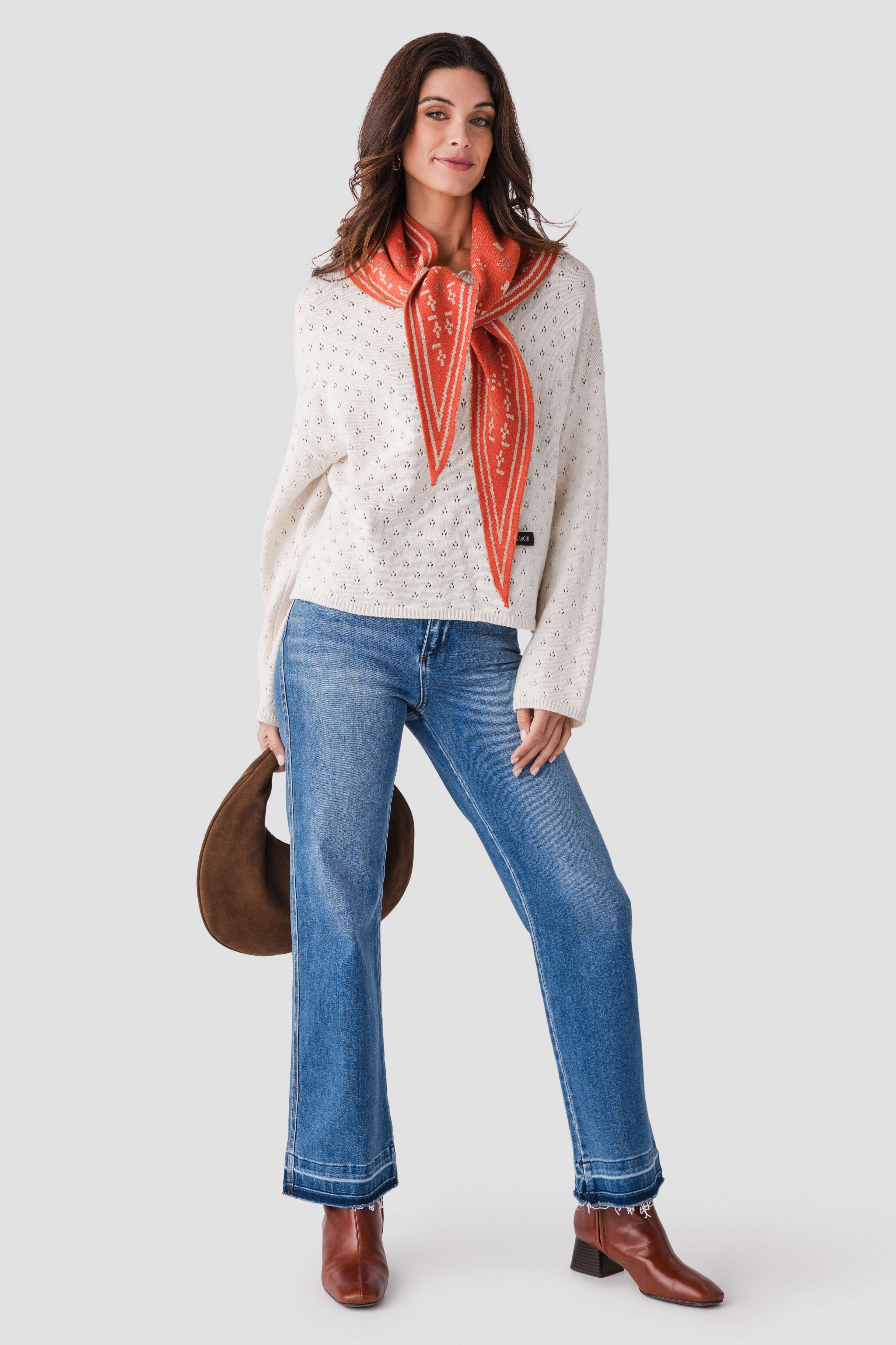 Foulard Knit Triangle Scarf