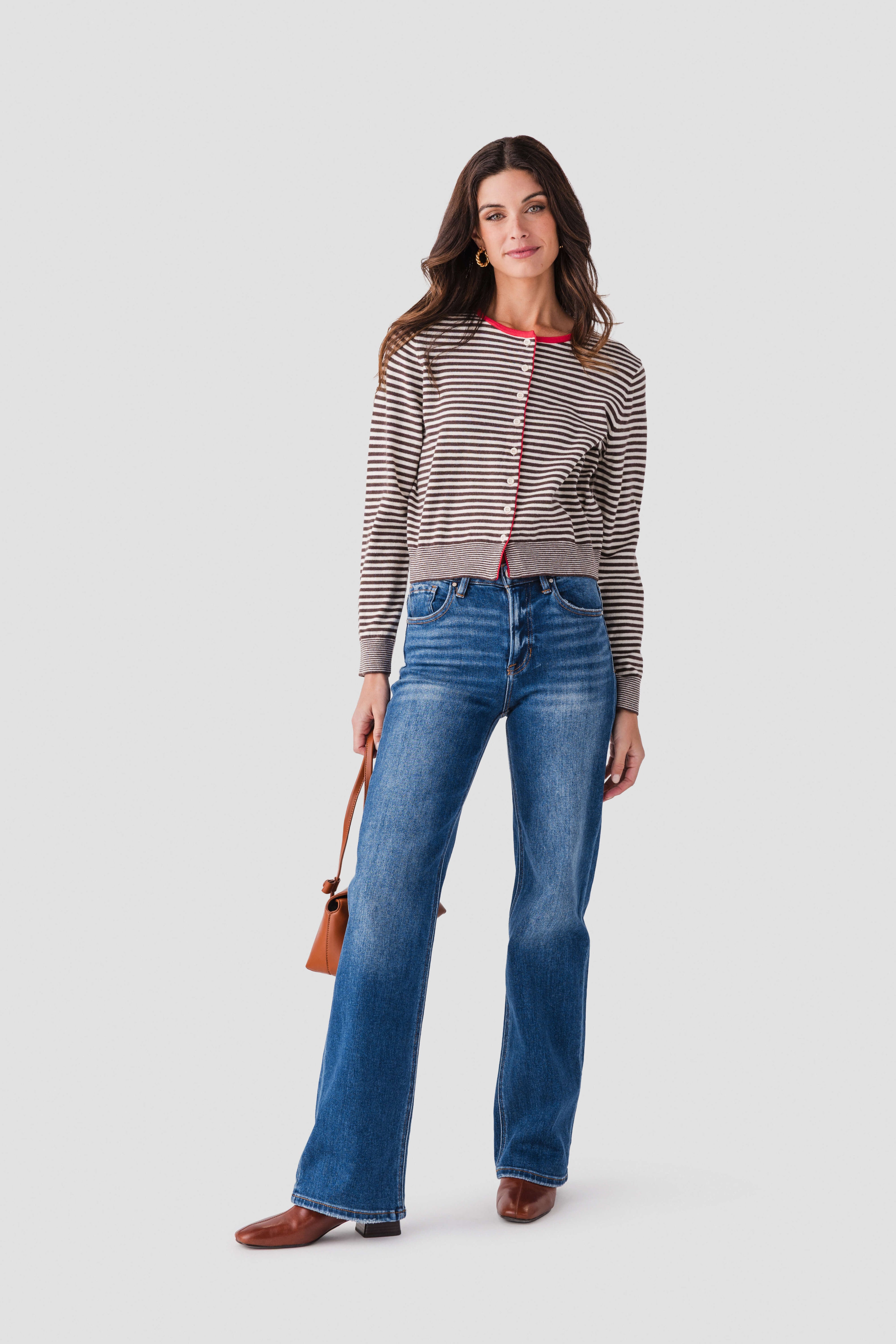 Risen Mila High Rise Full Length Straight Leg Jeans