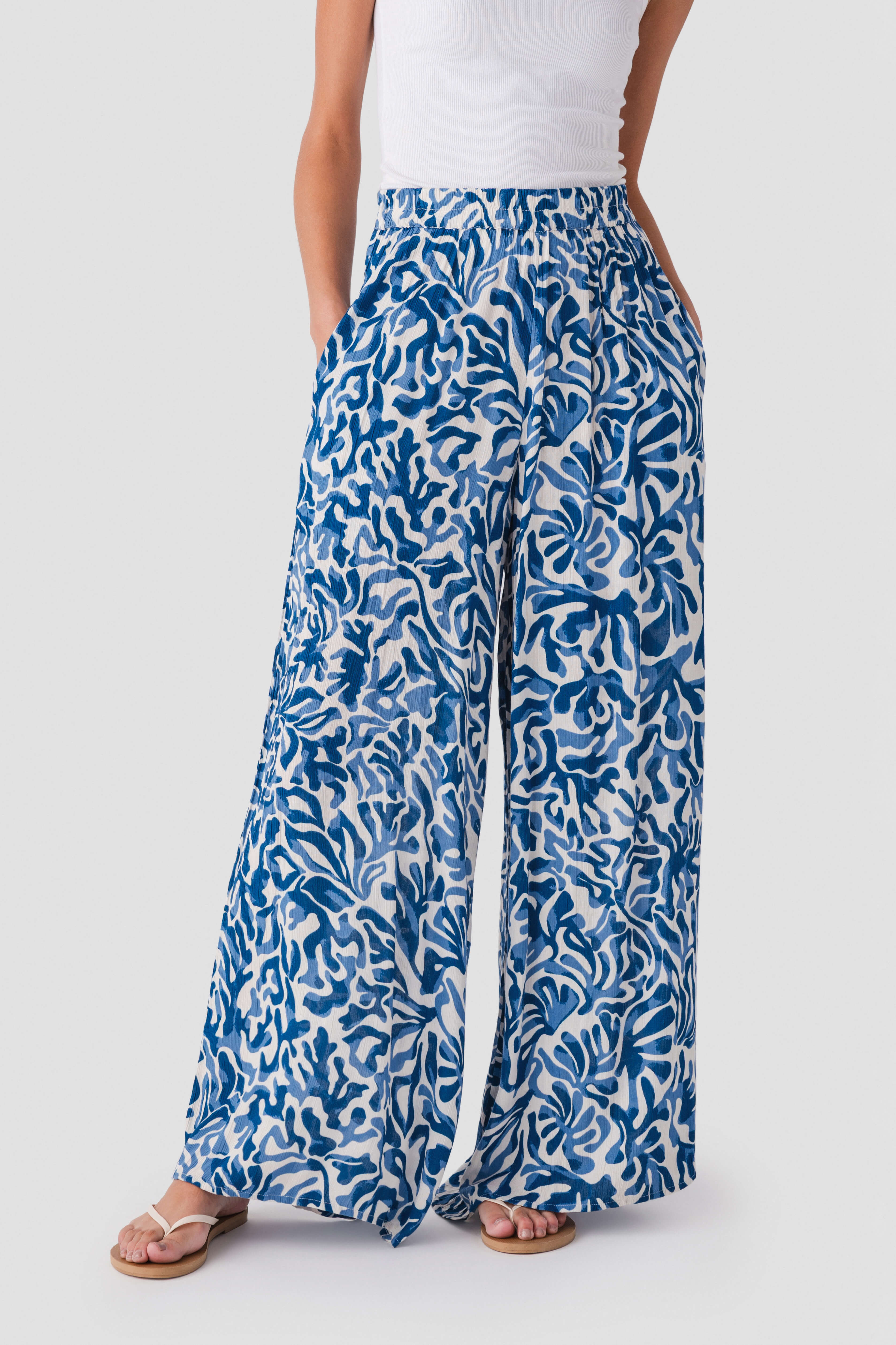 Elan Coral Printed Beach Pants